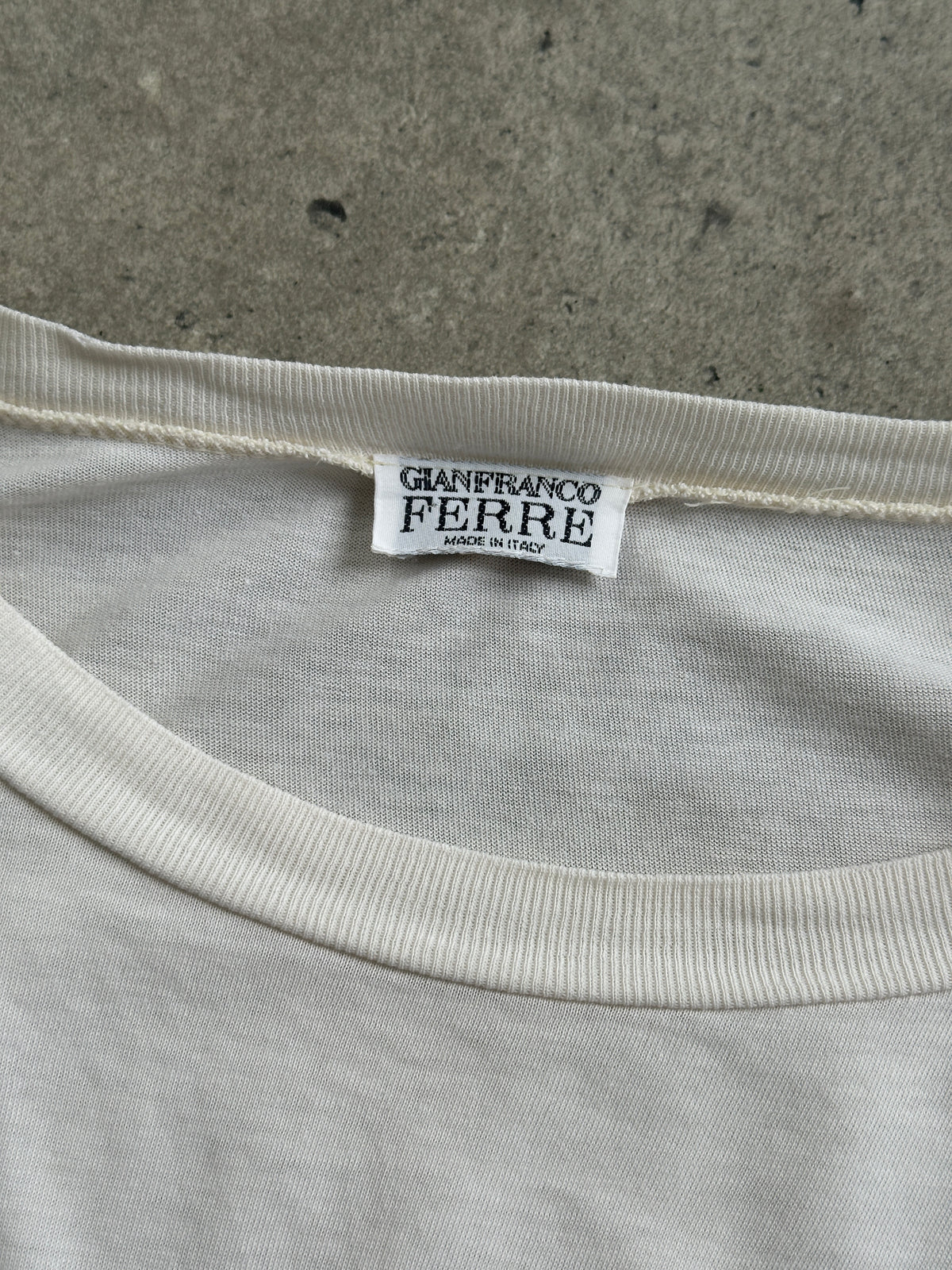 Gianfranco Ferre 1990s Pure Cotton Logo Top - L-XL
