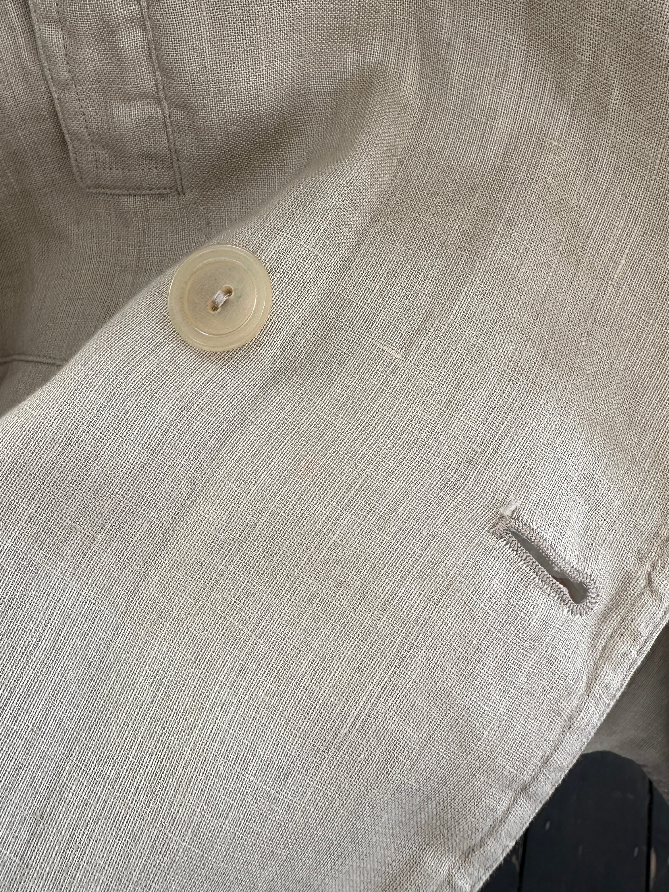 Giorgio Armani 1990s Linen Double Breasted Jacket - M