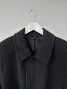 Italian Vintage Wool Cashmere Concealed Placket Belted Coat - L/XL - SYLK