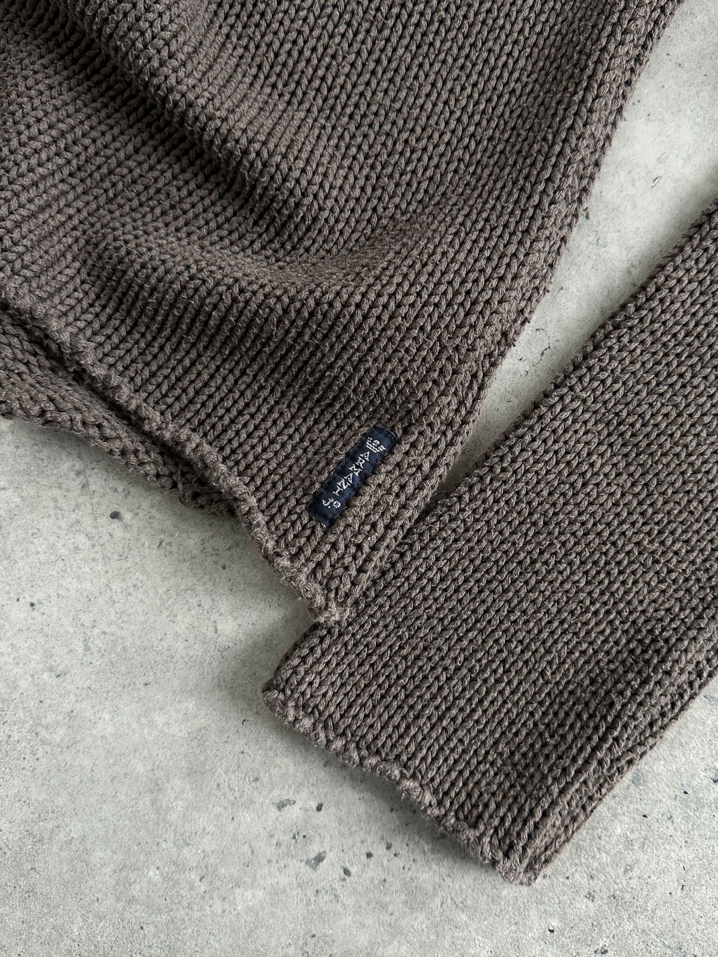 Armani Jeans pure cotton cropped knitted jumper in black, featuring long sleeves and a fitted design, ideal for casual wear.