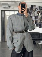 Vintage 1990s Double Buckle Leather Belt - W21-28 - SYLK