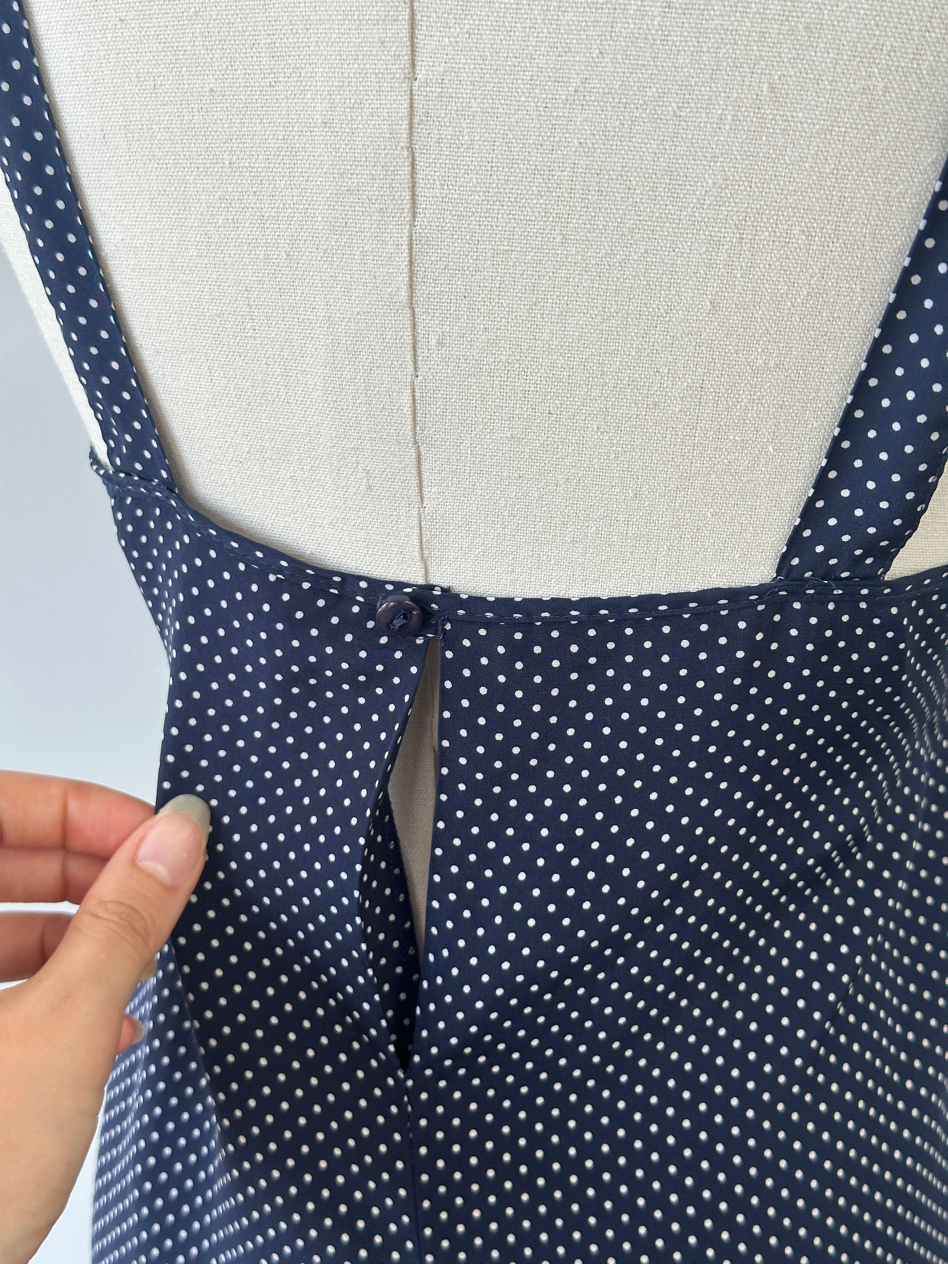 St Michael1990s Polka Dot Floor Length Slip Dress - M