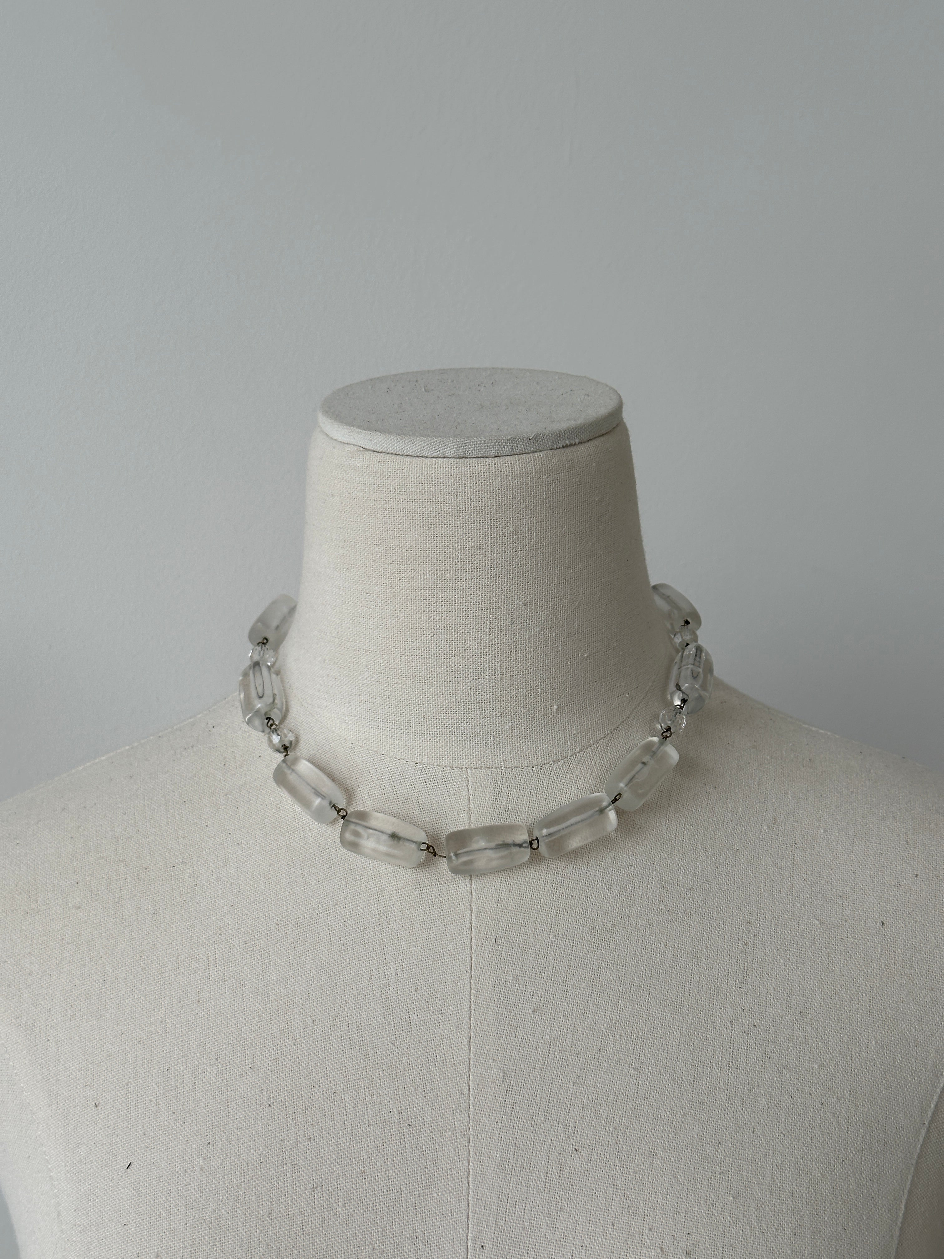 Giorgio Armani Le Collezioni 2000s Frosted Resin Necklace