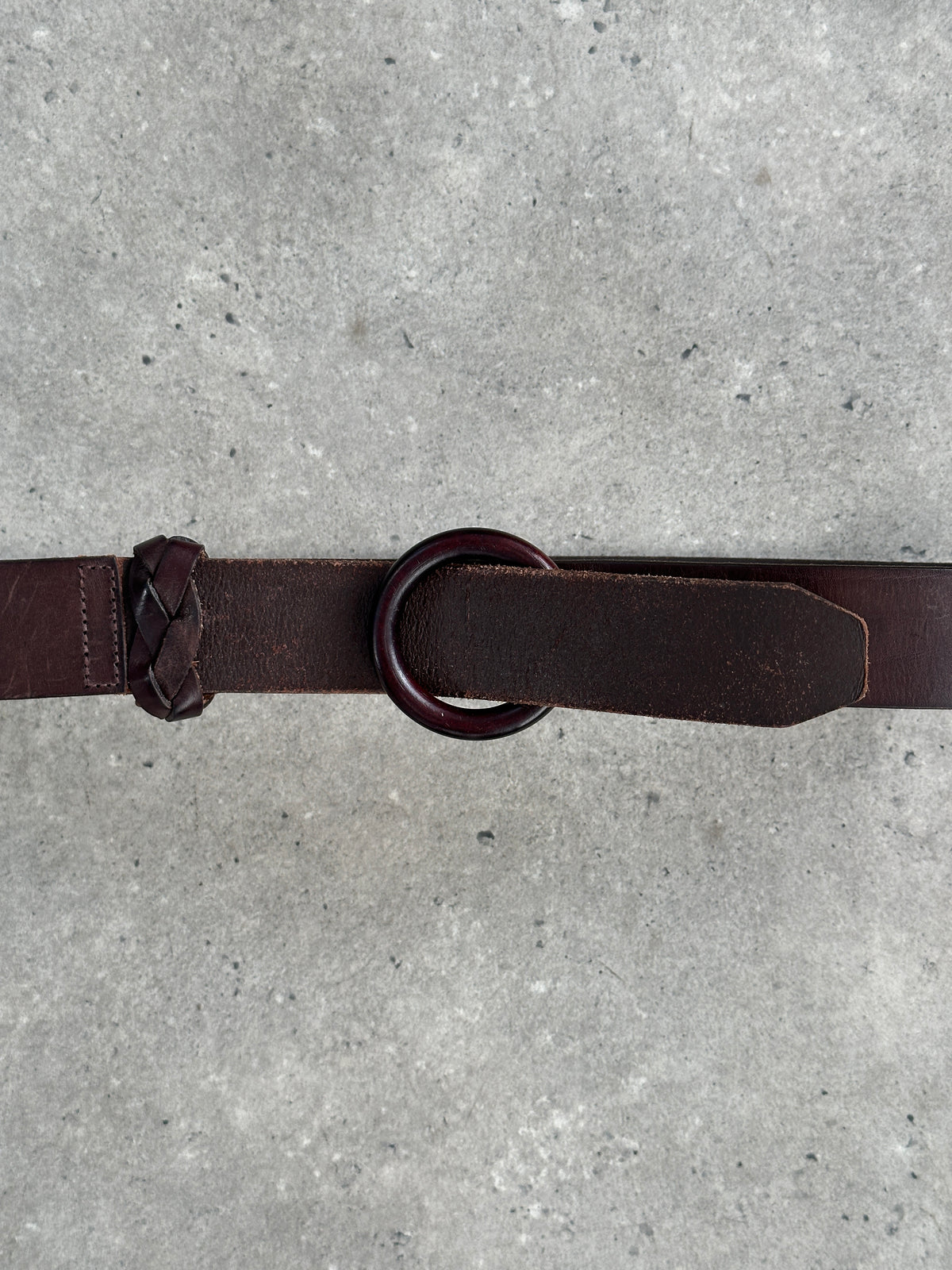 Vintage 1990s Leather Belt - One size