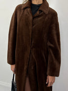 Vintage Alpaca Mohair Fur Single Breasted A-Line Coat - S/M - SYLK