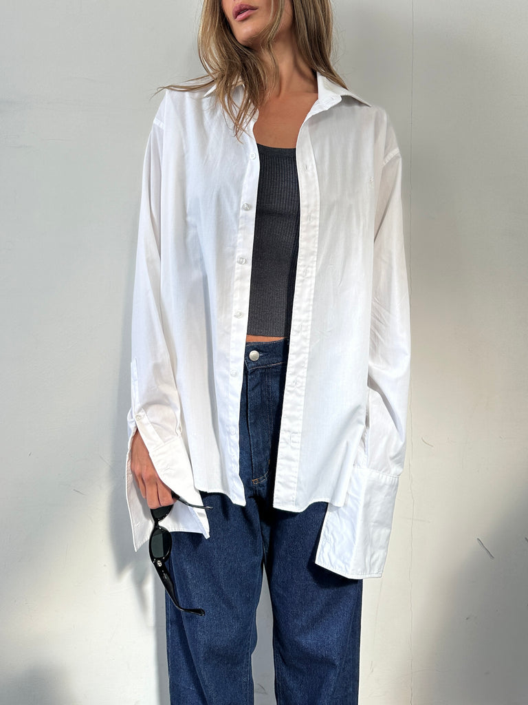 Yves Saint Laurent Cotton Logo Dress Shirt - XL - SYLK