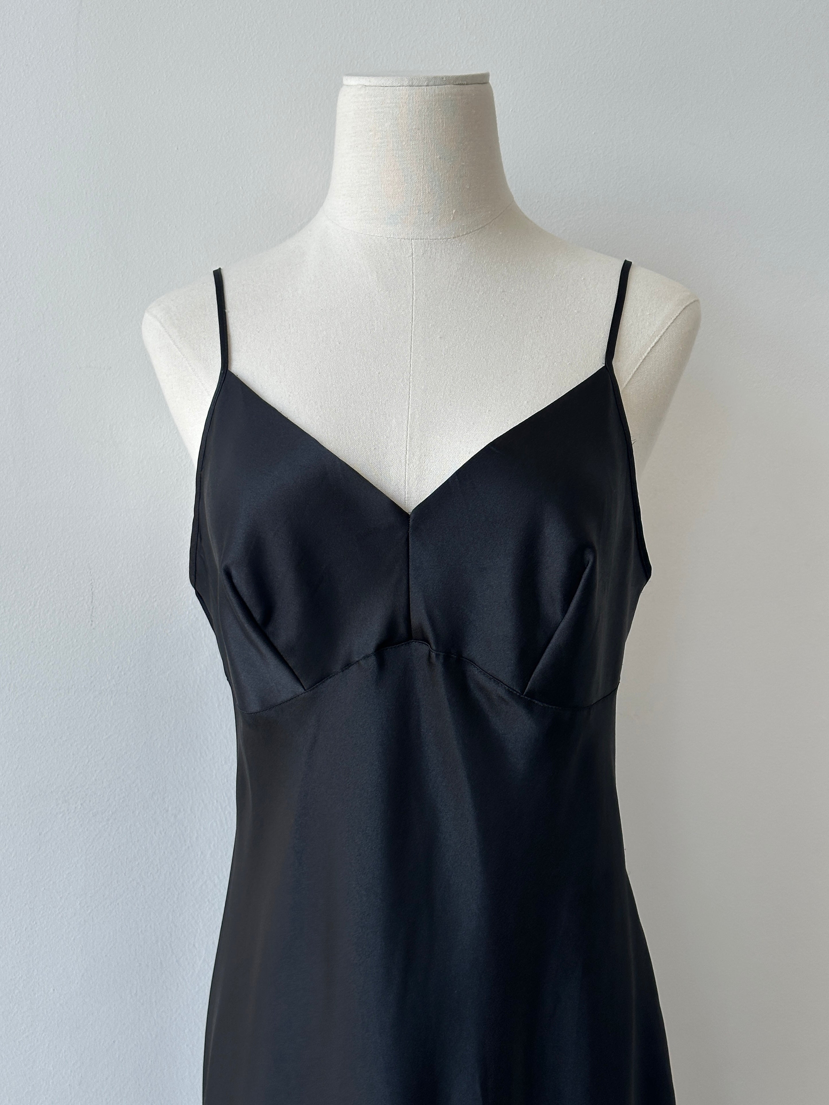 St Michael 1990s Satin Midi Slip Dress - M