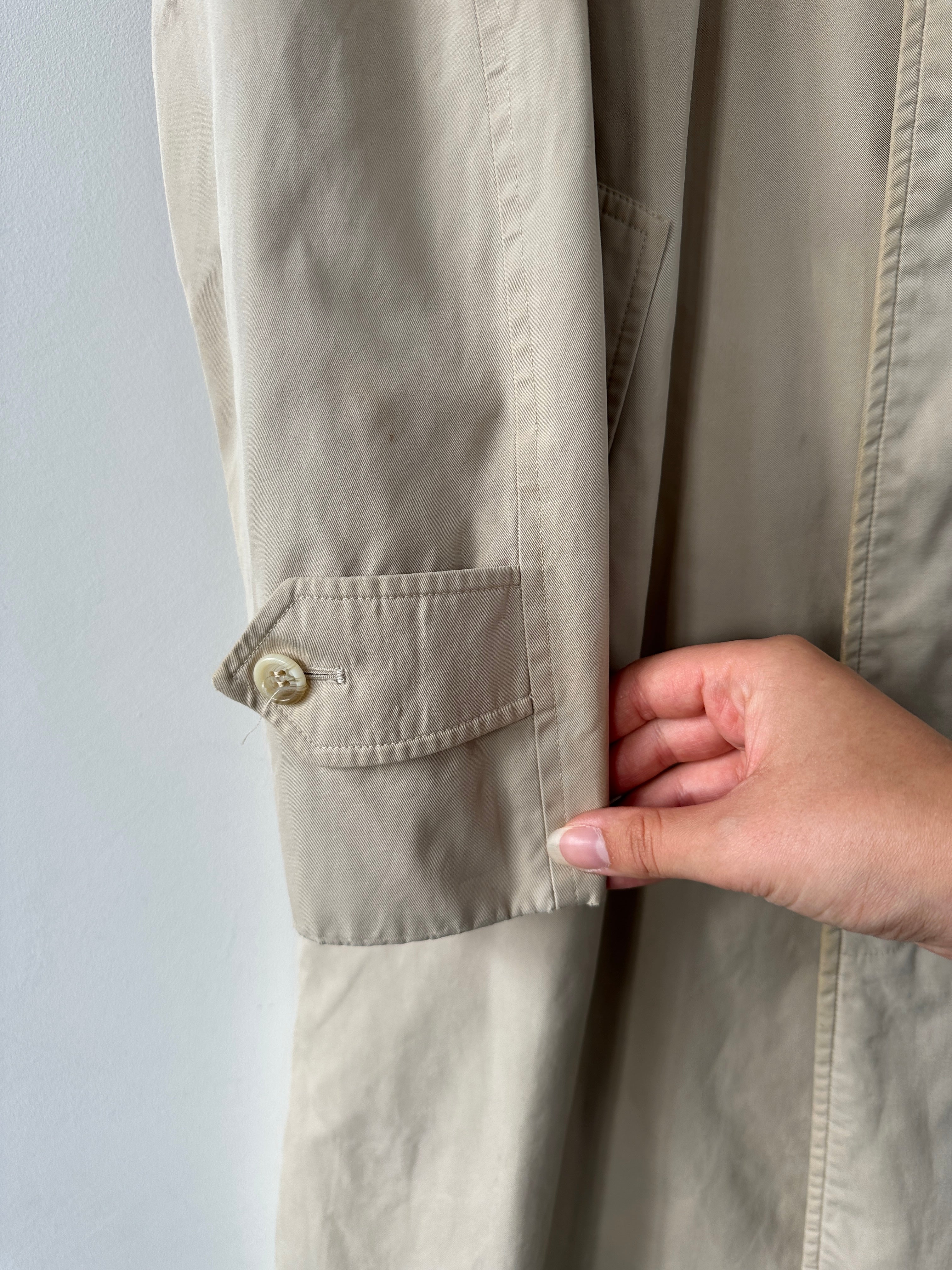 Burberry Nova Check Pure Cotton Trench Coat - S/M - SYLK