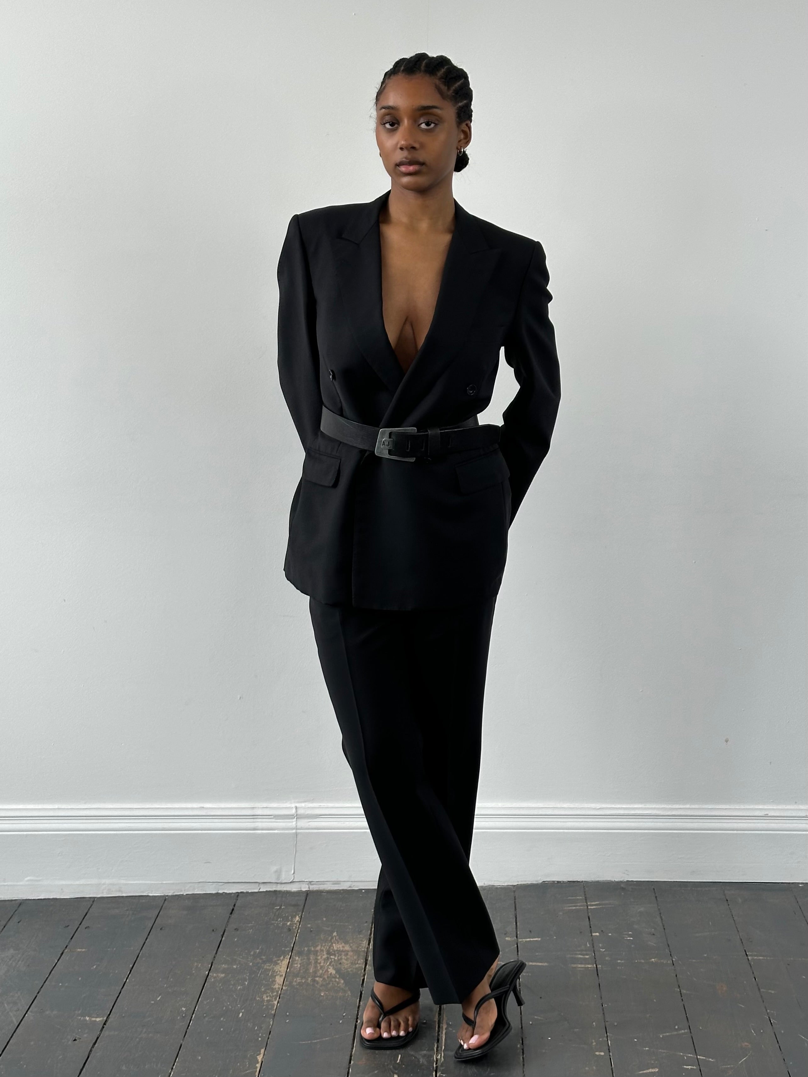Christian Dior 1990s Pure Wool Double Breasted Suit - 38S/W30 - SYLK