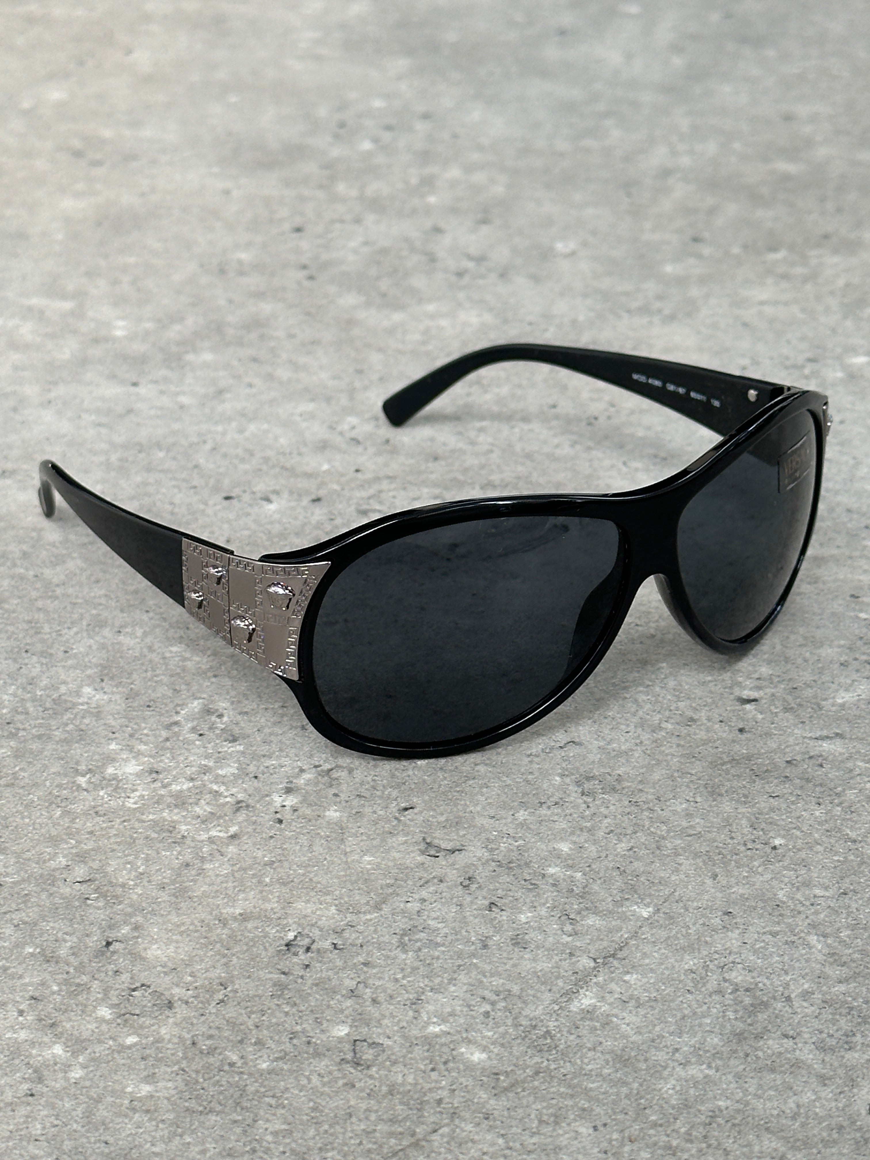 Versace 2000s Oversized Medusa Logo Sunglasses