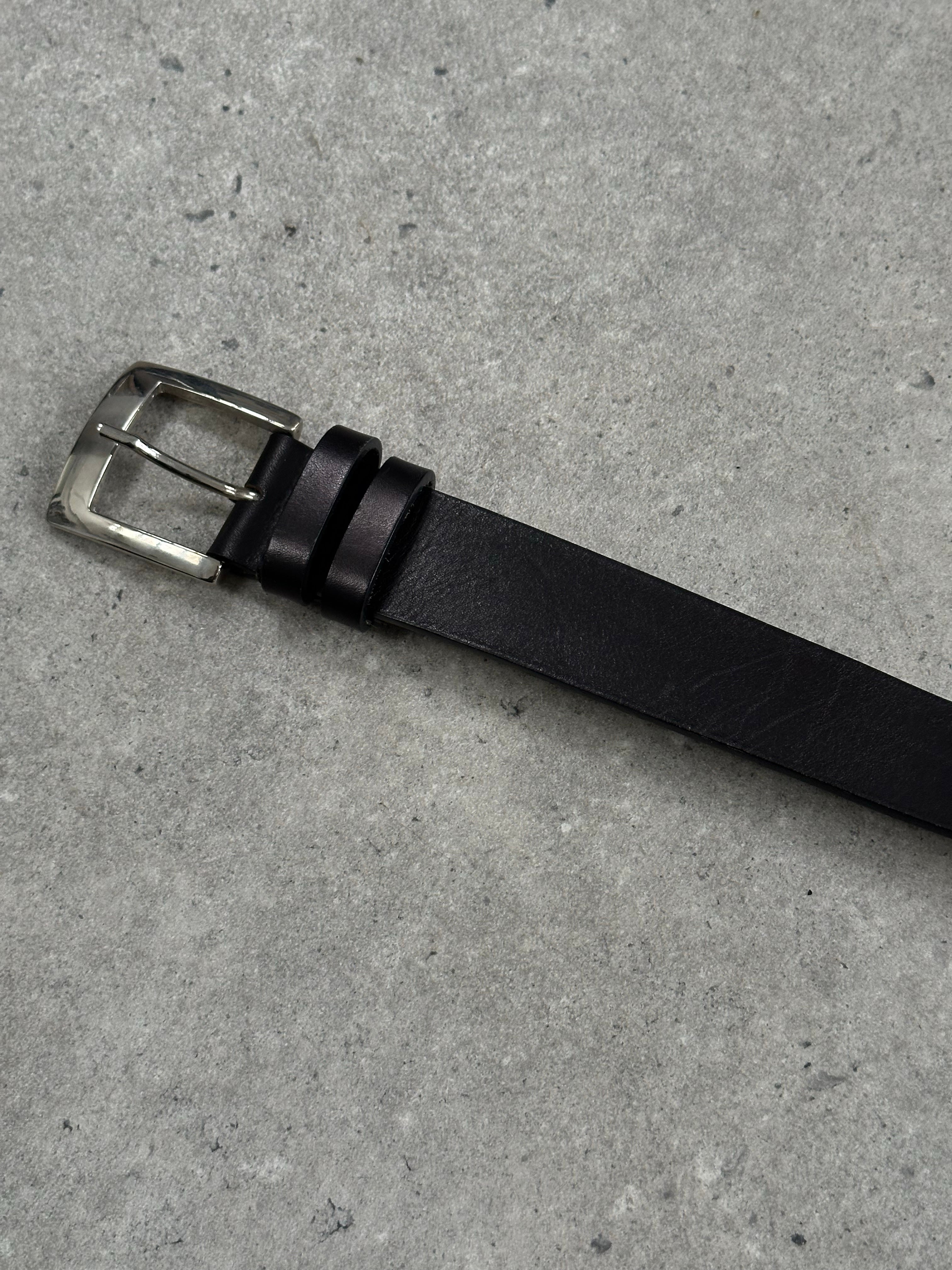 Armani Jeans 2000s Leather Logo Belt - W26-29