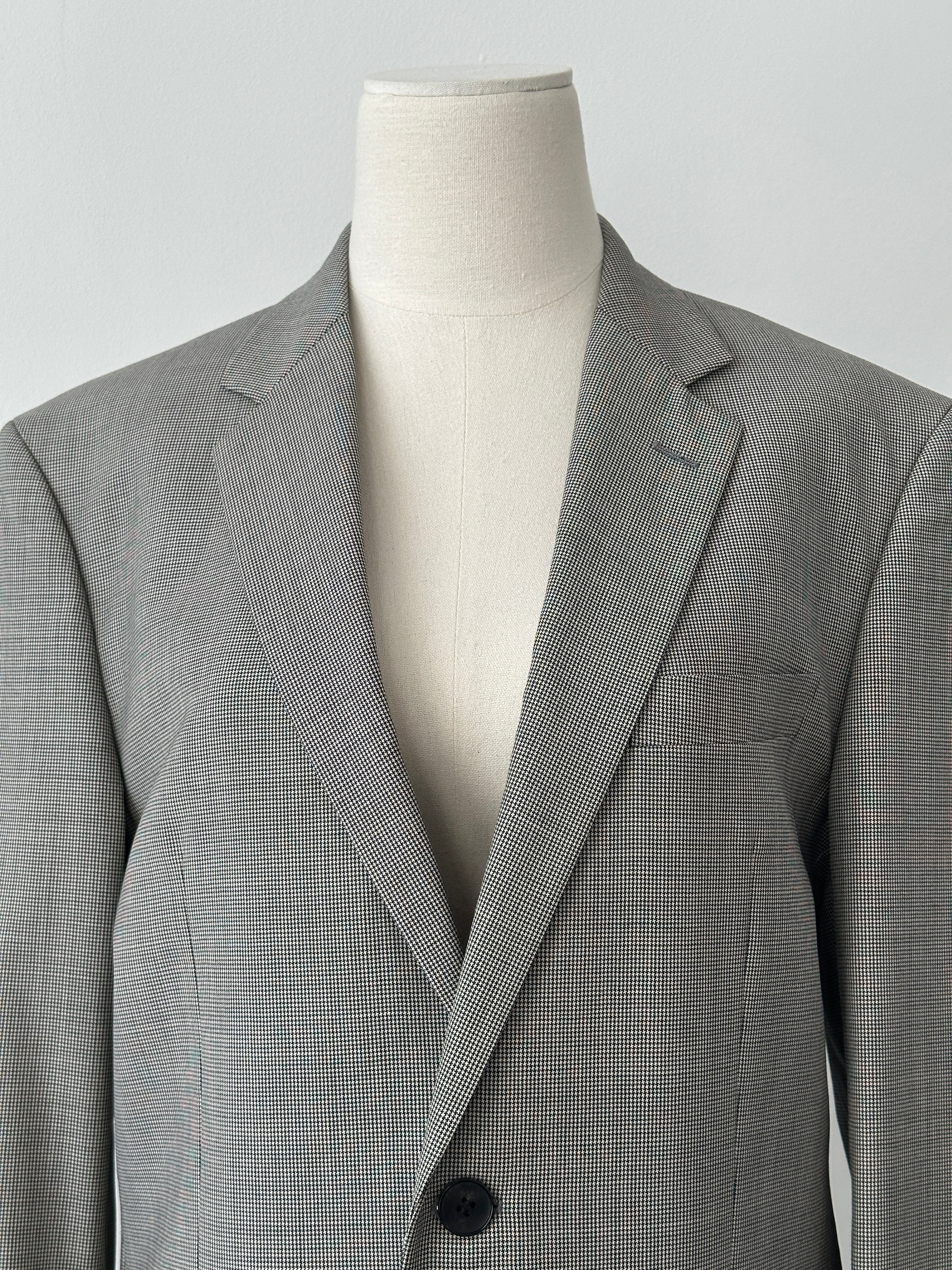 Loro Piana x Theory 2000s Pure Wool Micro Houndstooth Blazer - M