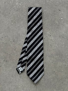 Japanese Vintage 2000s Pure Silk Diagonal Stripe Tie - SYLK