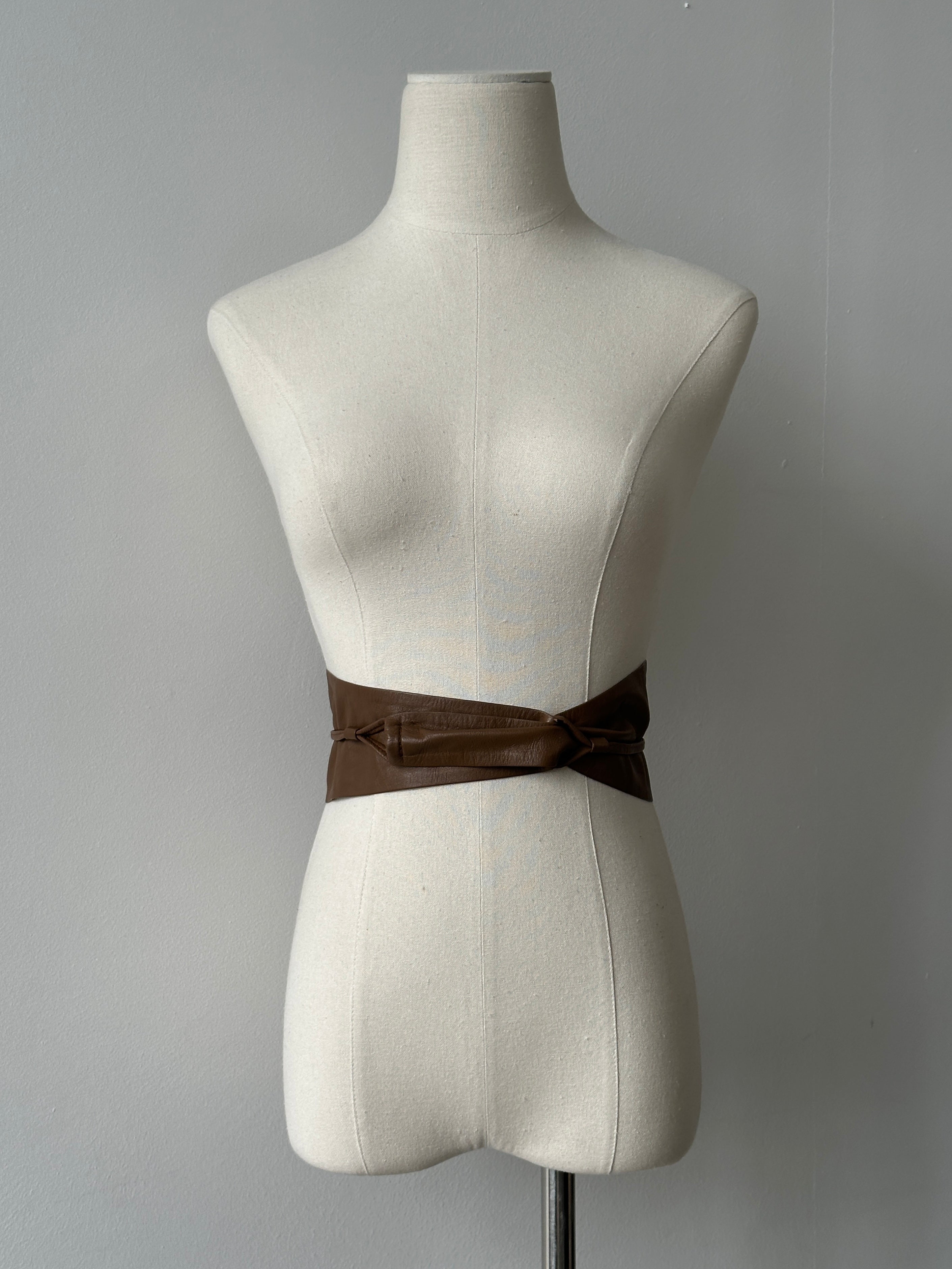 Jaeger 1990s Leather Chunky Wrap Belt - One size