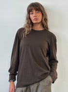 Armani Collezioni 2000s pure wool layered knit jumper in M/L, showing the textured fabric and stylish design.
