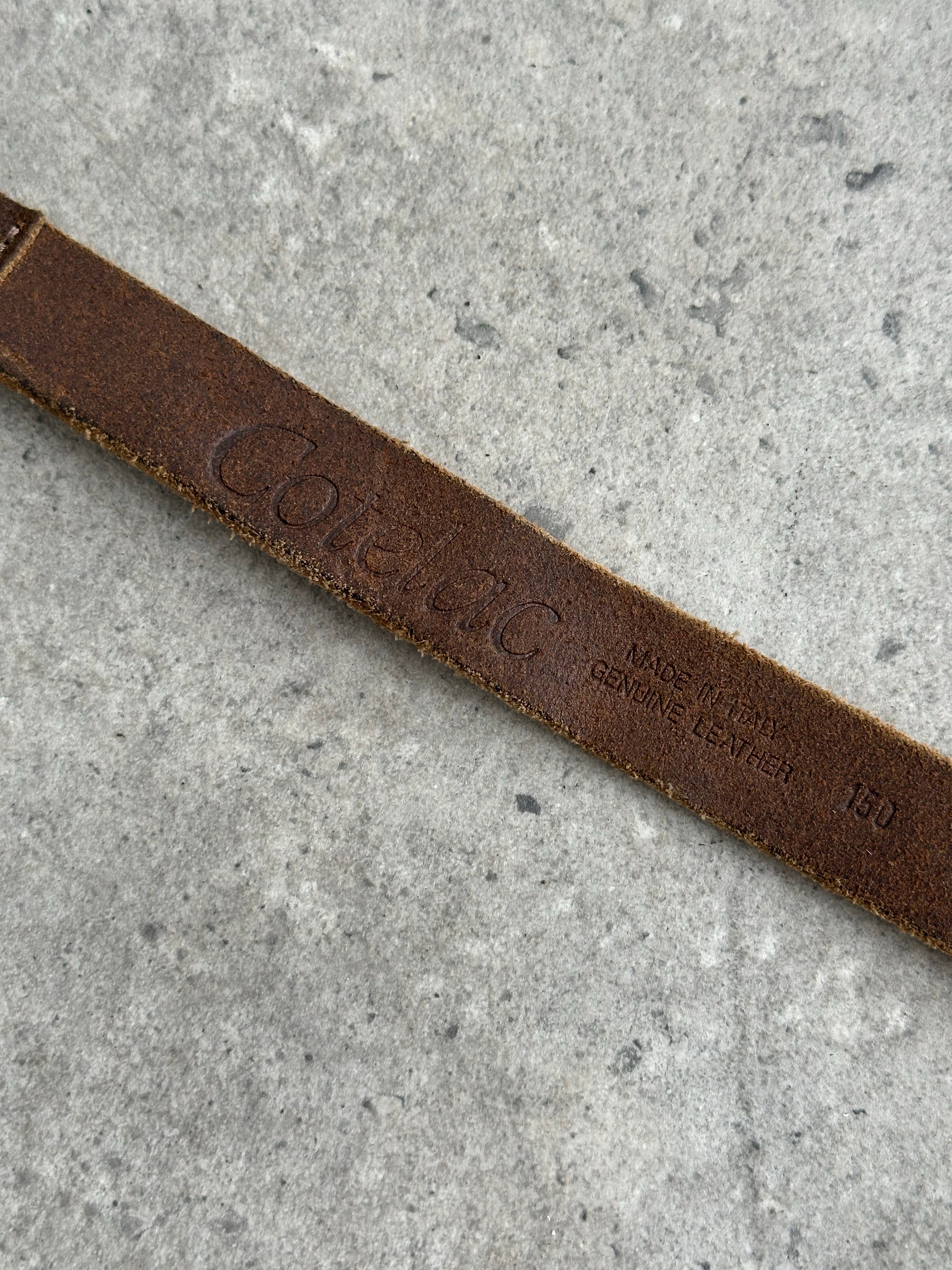 Italian Vintage 1990s Suede Chunky Wrap Belt - W26-28