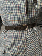 Vintage 1990s Double Buckle Leather Belt - W21-28 - SYLK