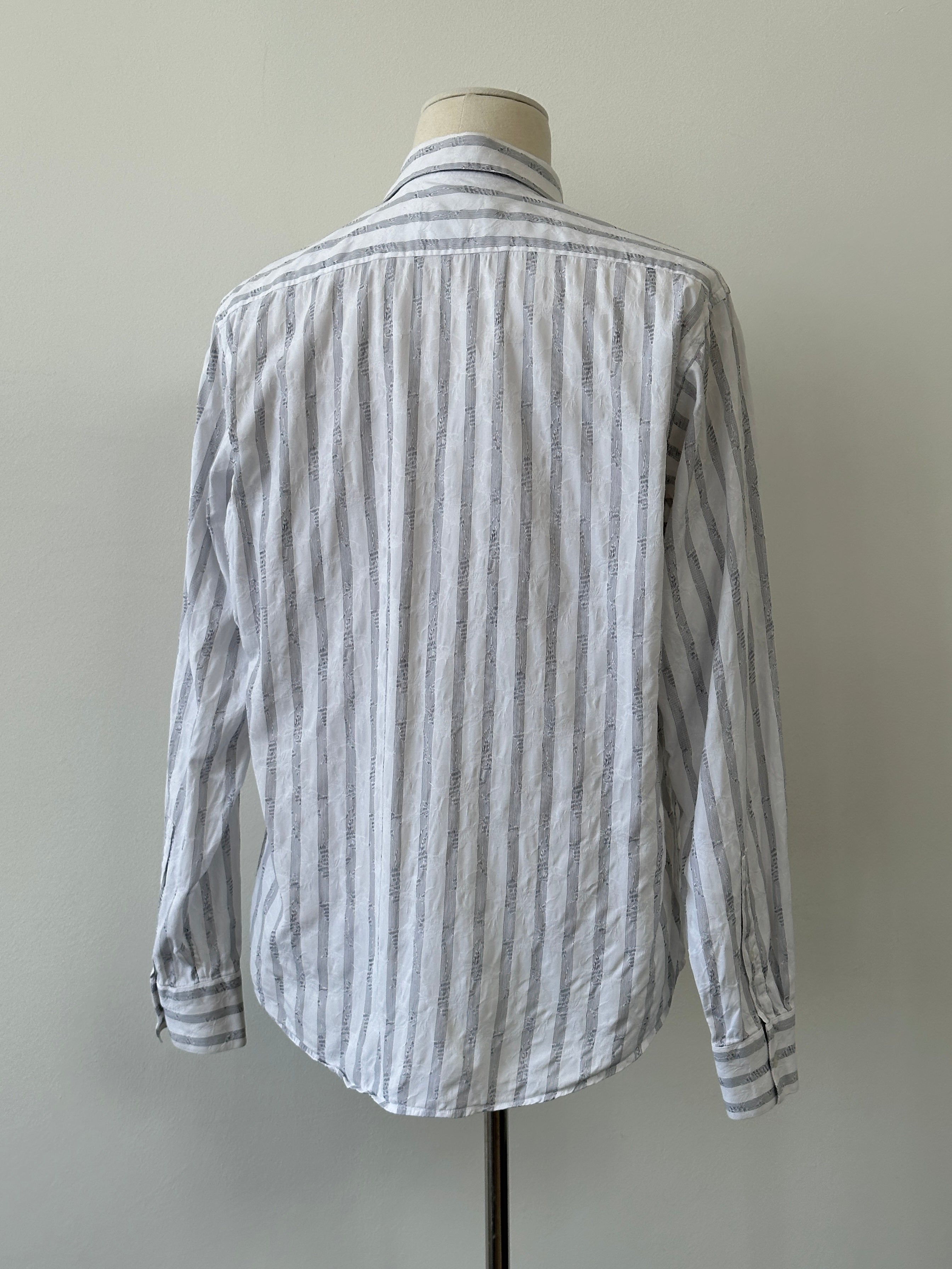 Yves Saint LaurentPour Homme 2000s Pure Cotton Striped Shirt - L
