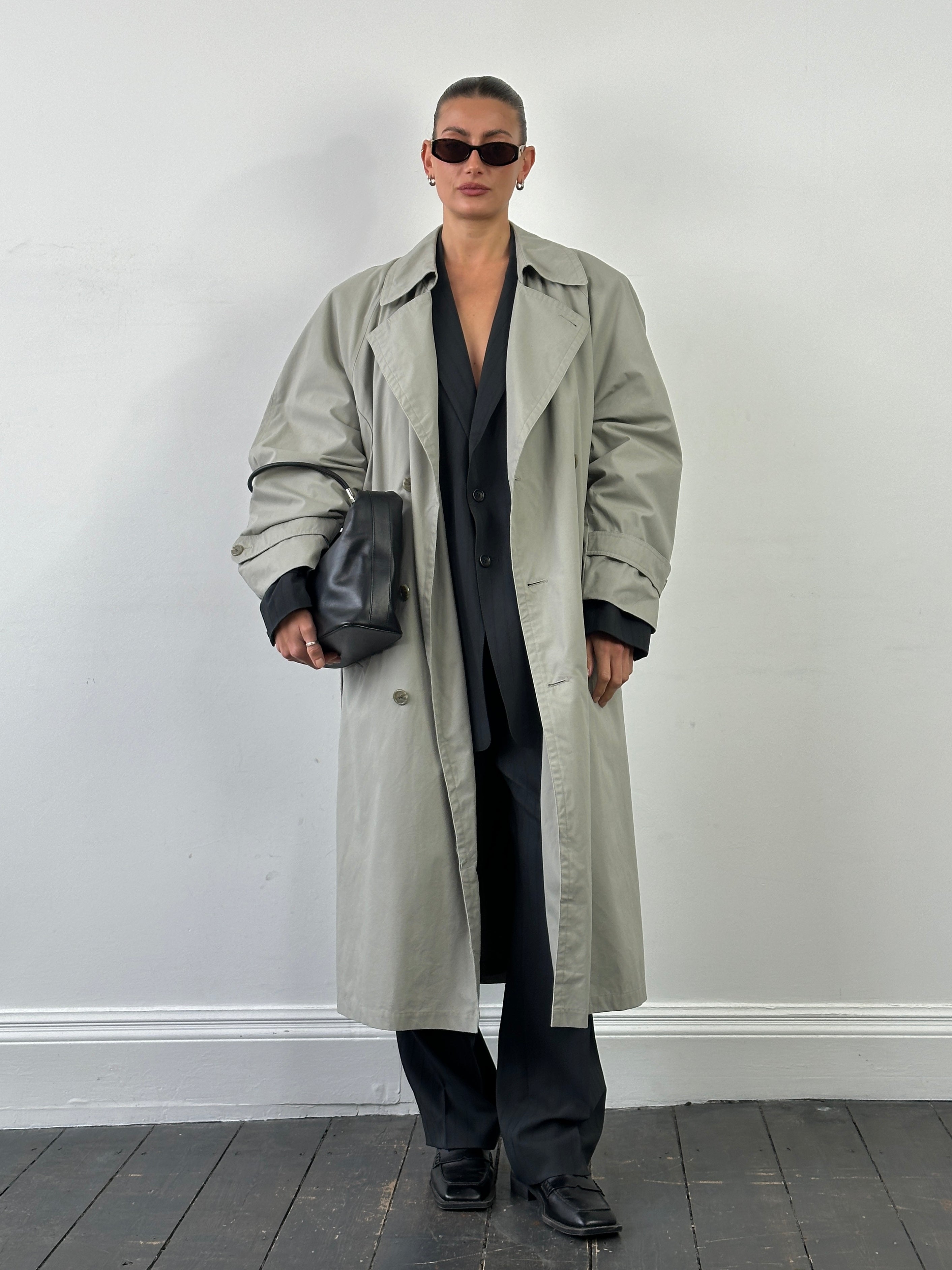 London Fog Double Breasted Belted Trench Coat - XL/XXL - SYLK