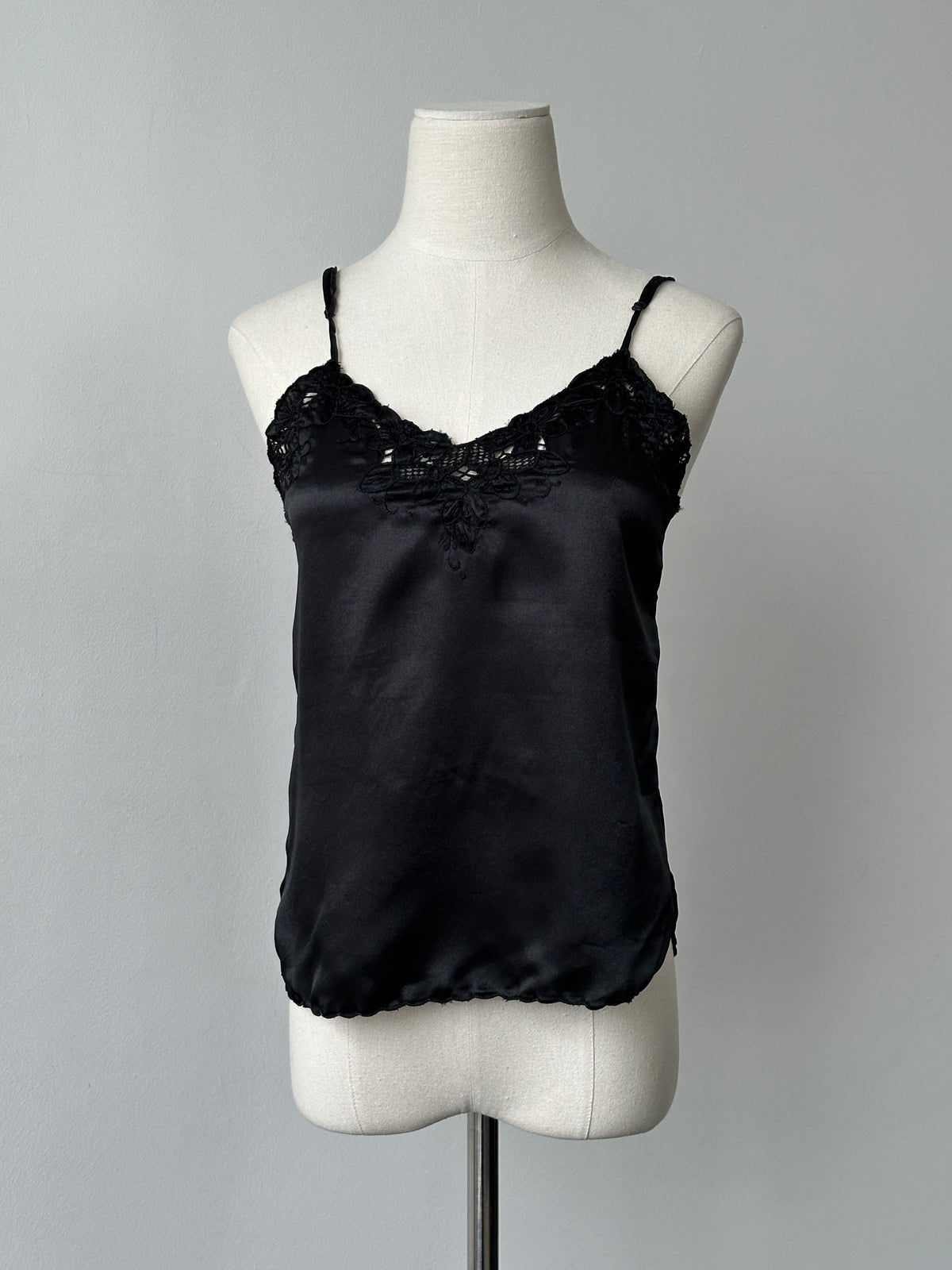 Vintage 1990s Pure Silk Lace Cami Top - XXS