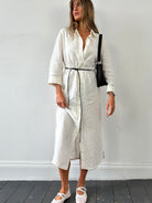 Max Mara Pure Linen Maxi Shirt Dress - M - SYLK