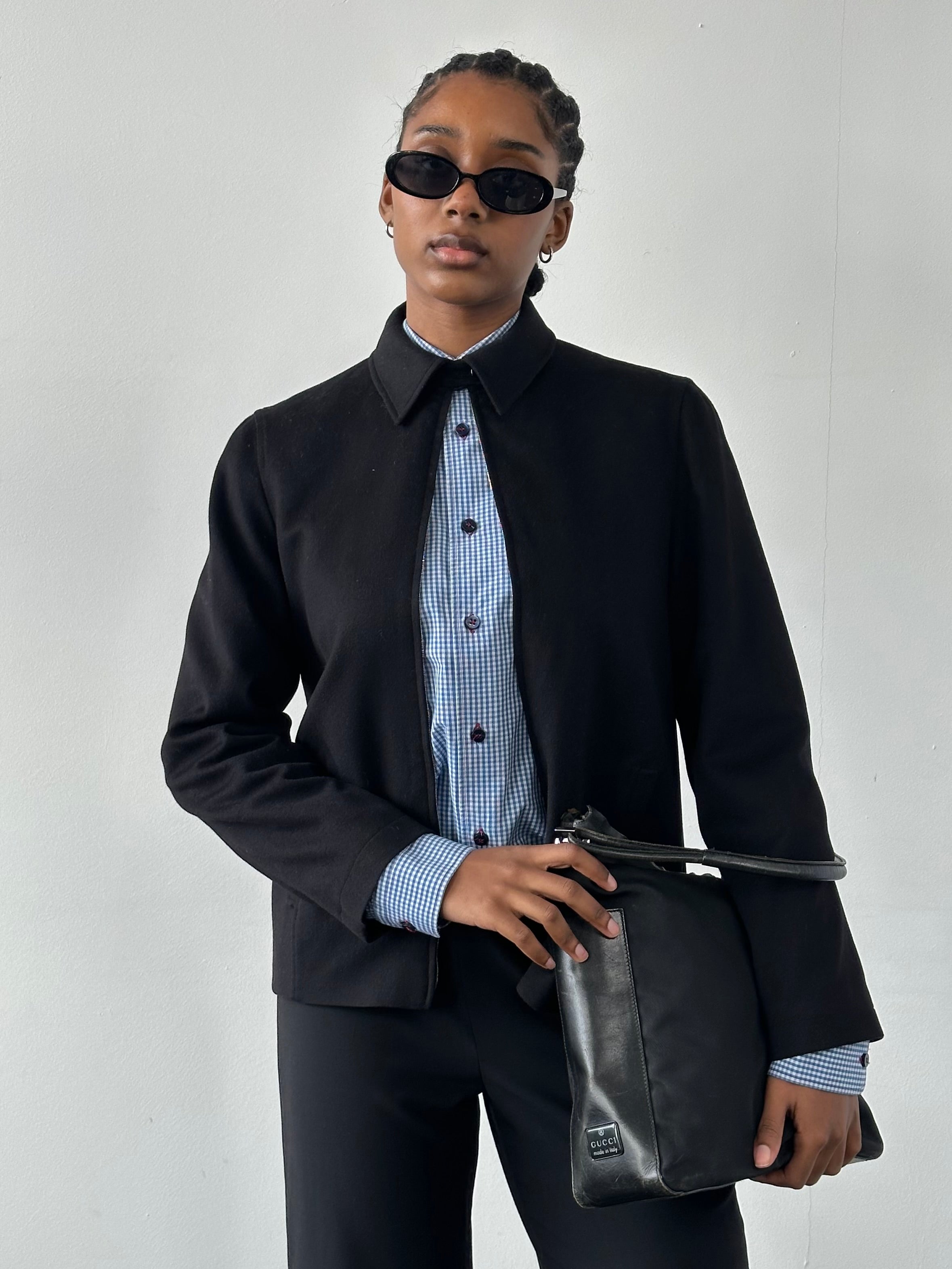 Jaeger 1990s Minimal Pure Wool Jacket - S - SYLK