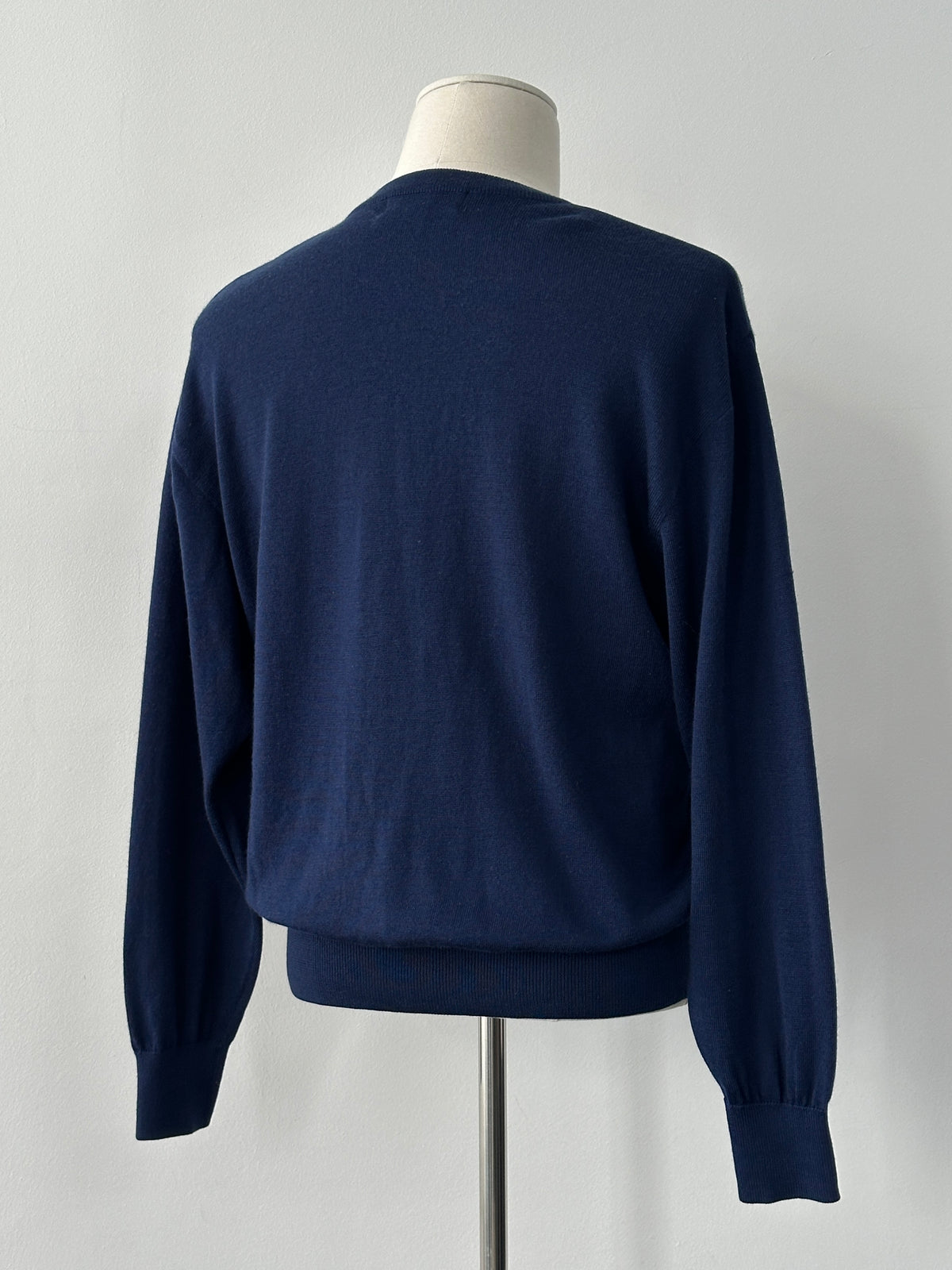 Yves Saint Laurent Pour Homme 1990s Pure Wool V Neck Jumper - M