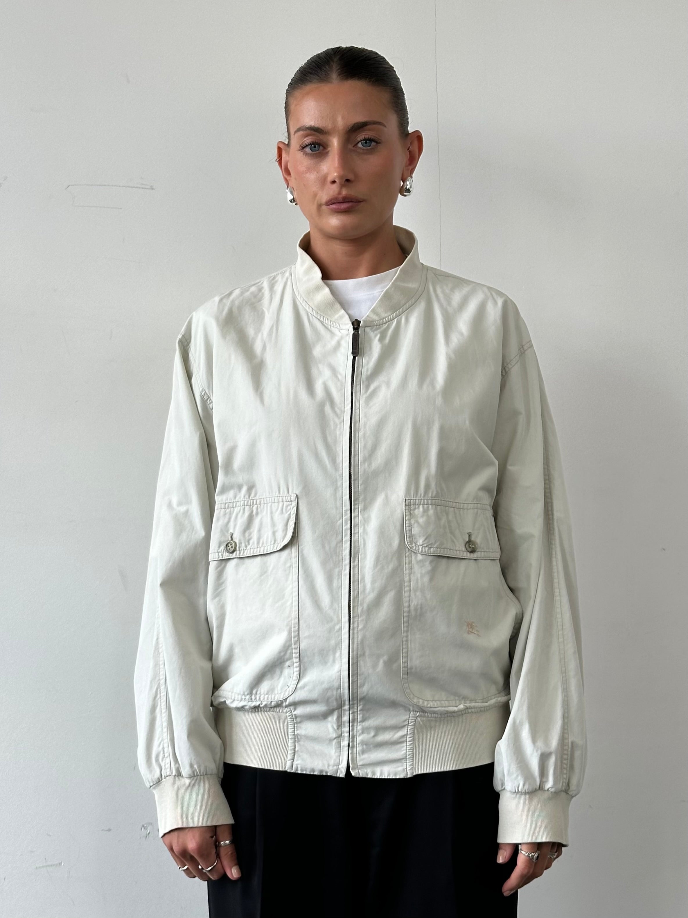 Burberry Logo Bomber Jacket - L/XL - SYLK