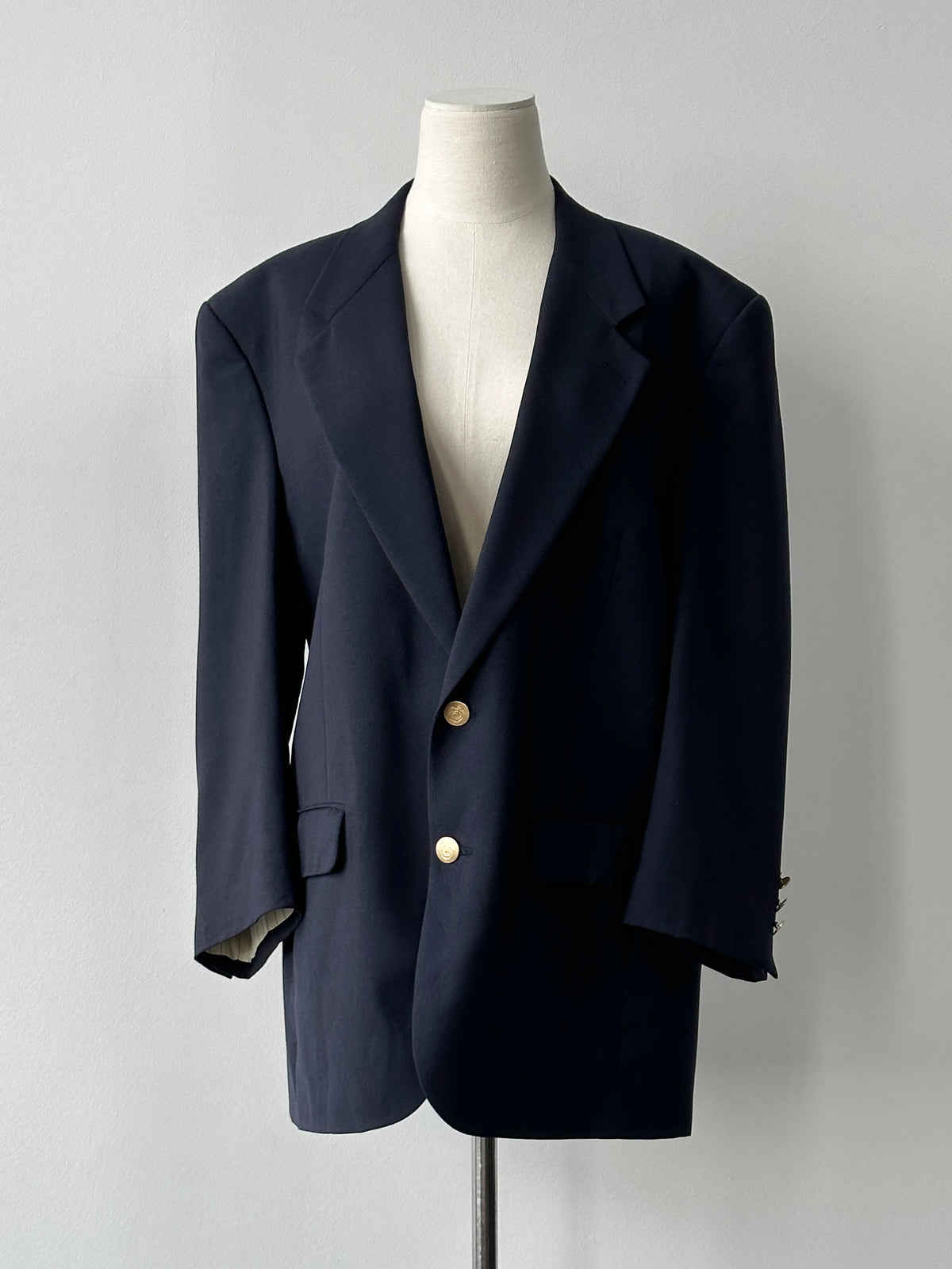 Christian Dior 1990s Bespoke Button Single Breasted Blazer - L-XL