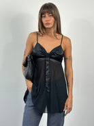 Victoria’s Secret 2000s Satin Sheer Slip Top - S - SYLK