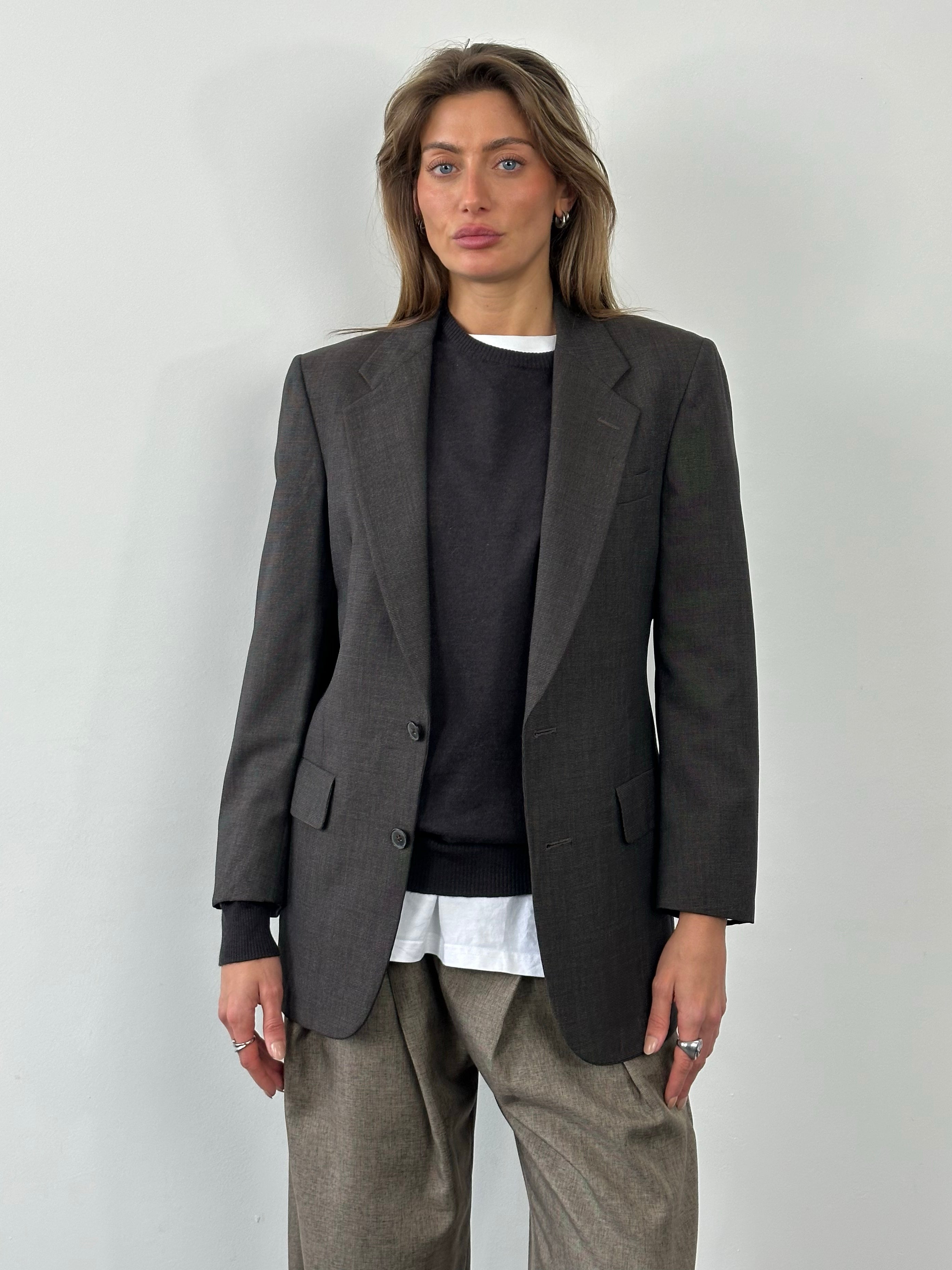Christian Dior Monsieur 1980s Wool Single Breasted Blazer - 38R/S