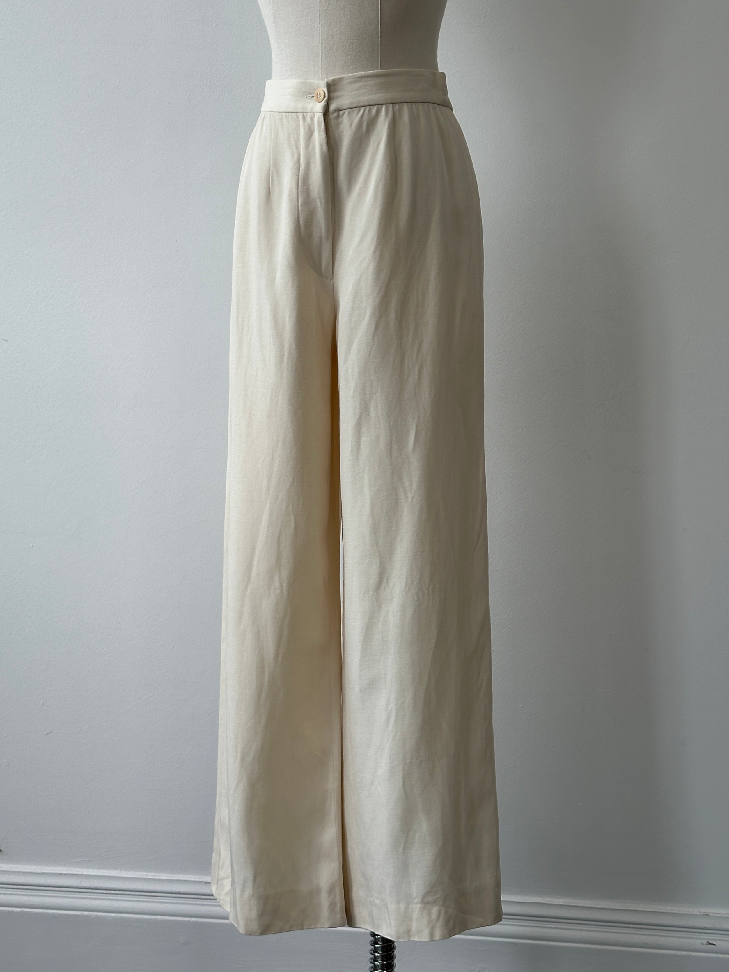 Giorgio Armani 1990s Wide Leg Tailored Trousers - W28
