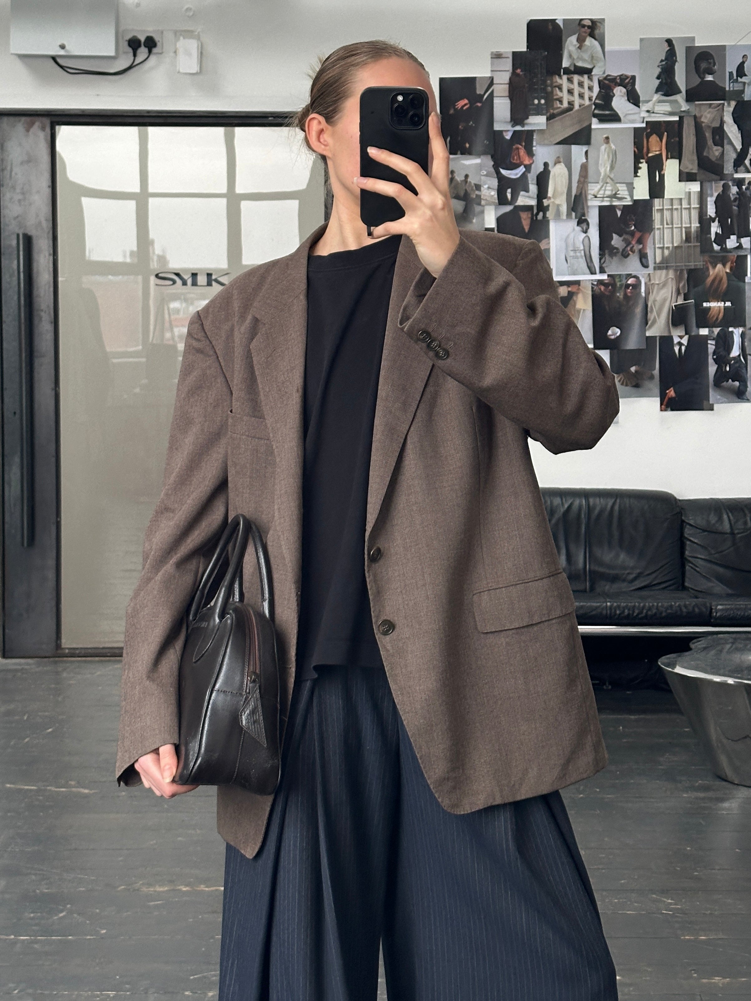 Christian Dior Monsieur 1990s wool single-breasted blazer in size 46R/XXL, shown in a classic tailored fit with notch lapels.