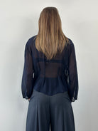 Vintage 1990s Pure Silk Sheer Shirt - M - SYLK
