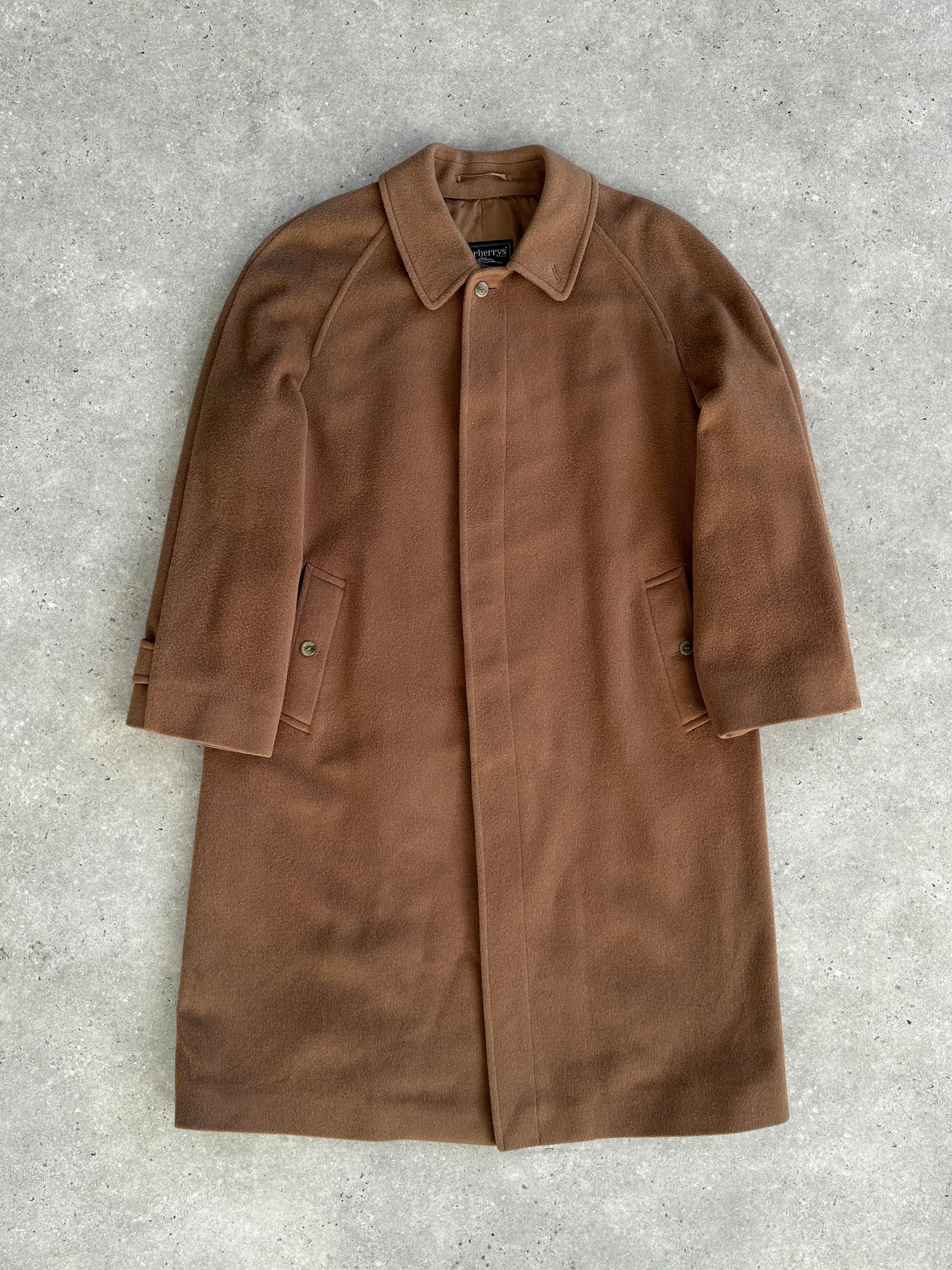 Burberry Wool Camel Hair Concealed Placket Coat - XXL - SYLK