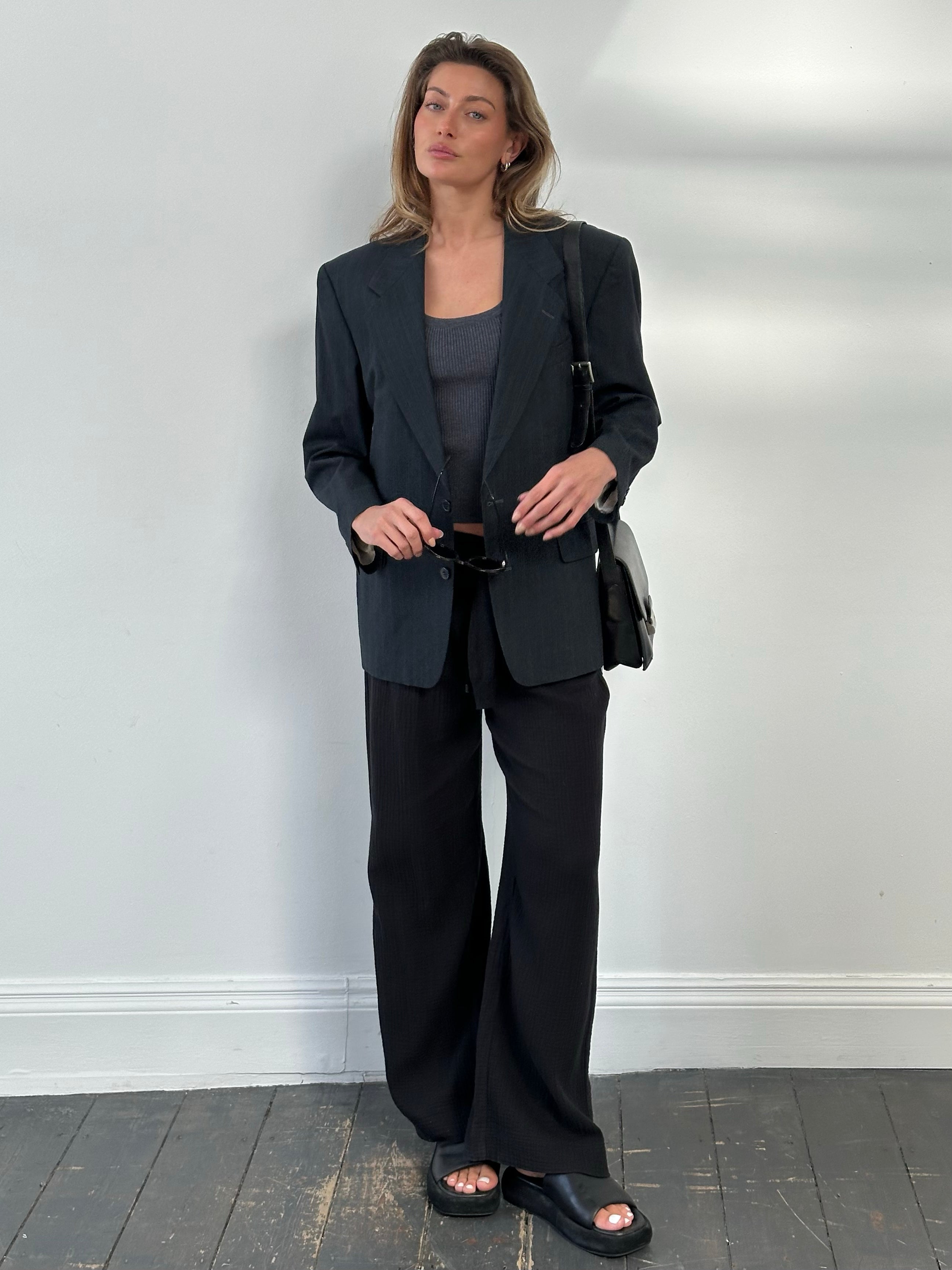 Yves Saint Laurent 1990s Pure Wool Single Breasted Blazer - L