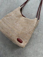 Vintage Leather & Straw Shoulder Bag - SYLK