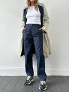 L.L.Bean Straight Leg Elasticated Pure Cotton Trousers - W28-30 - SYLK