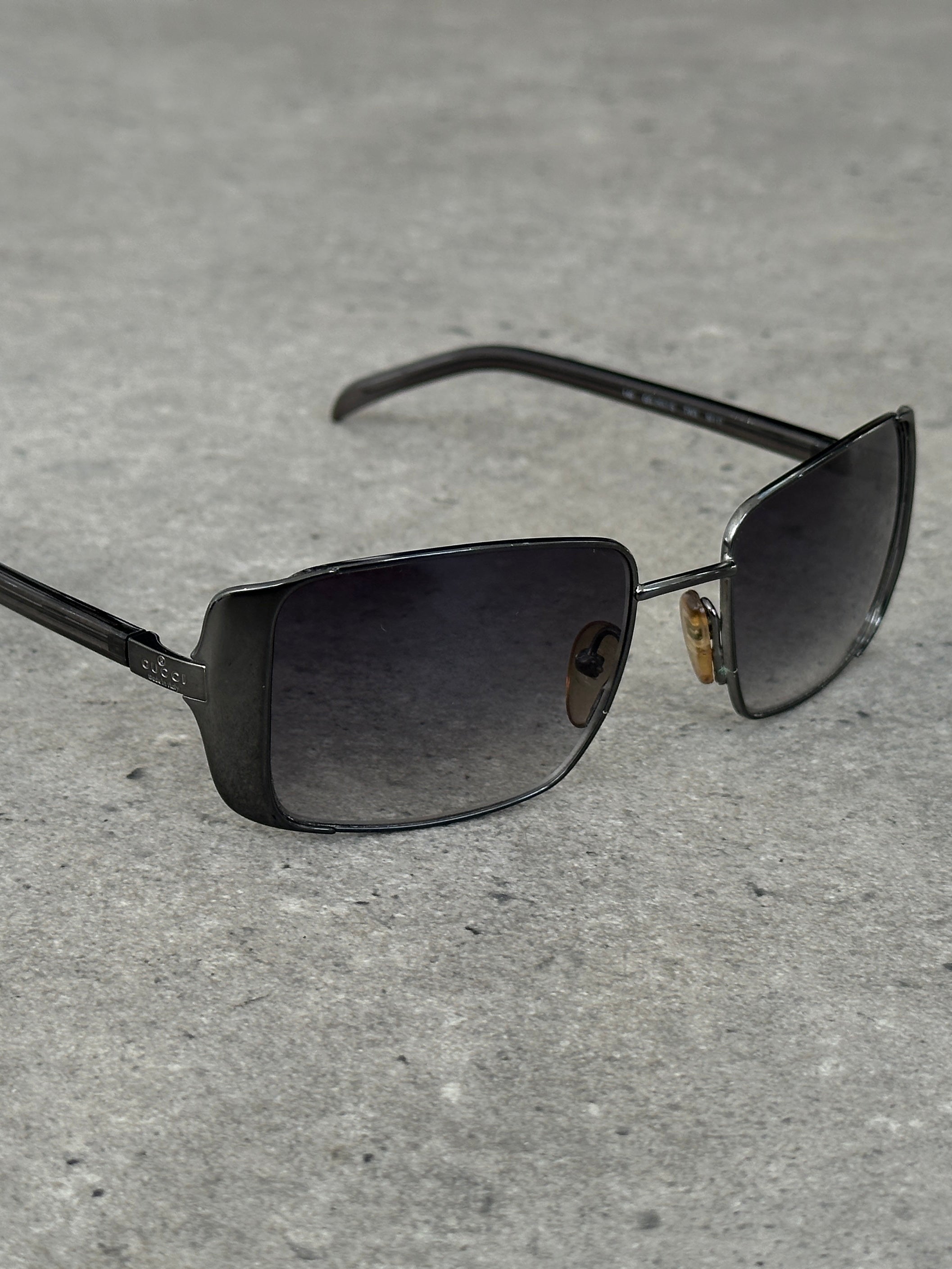 Gucci 2000s Rectangular Logo Sunglasses