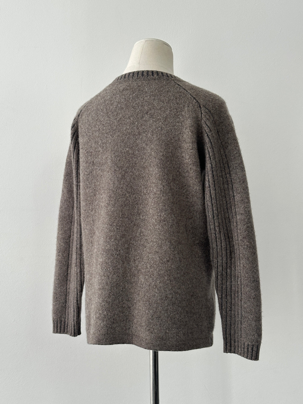 Armani Jeans 1990s Wool Knit Round Collar Jumper - S