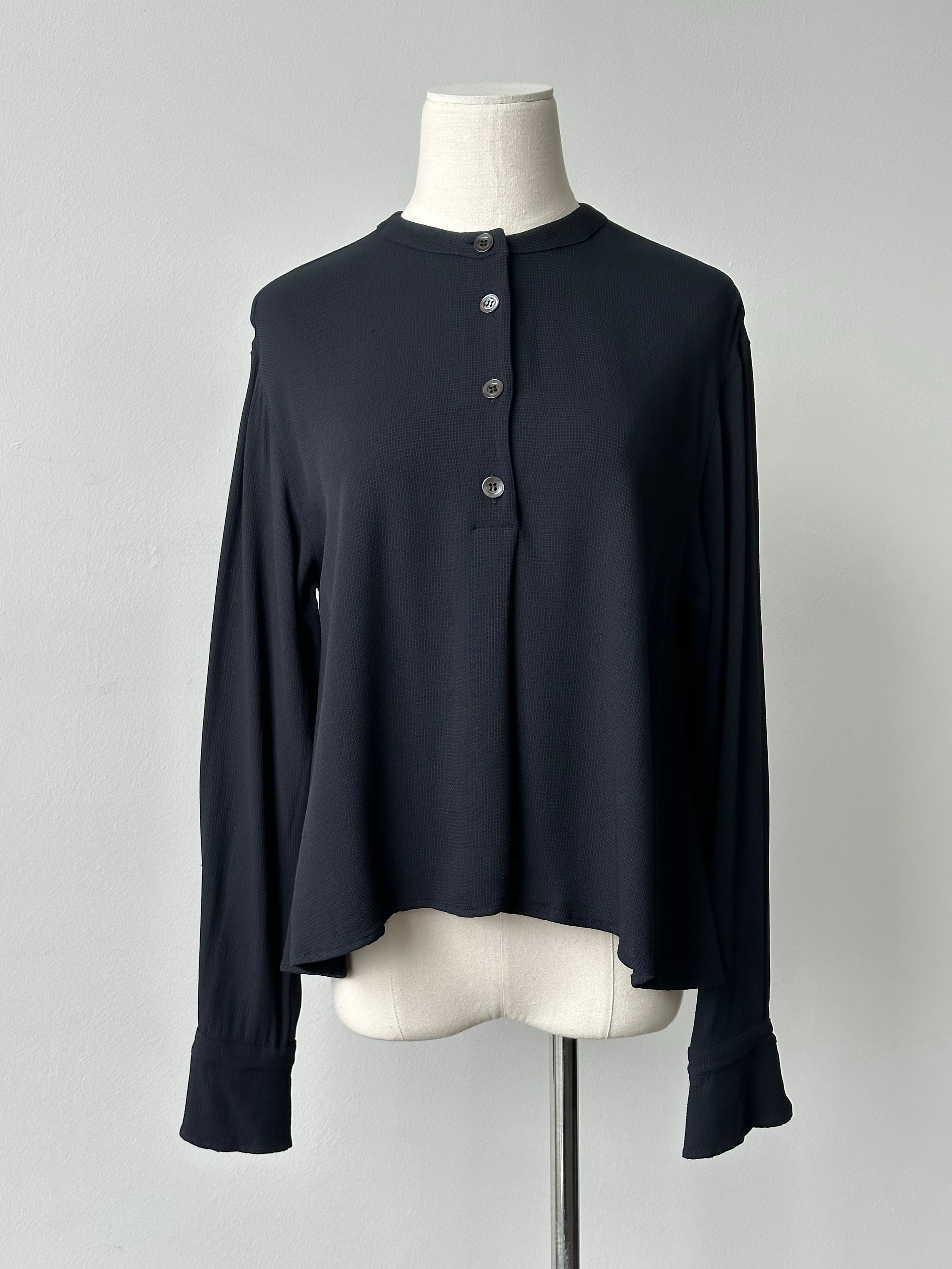 Mani 1990s Button Neck Cropped Top - S-M