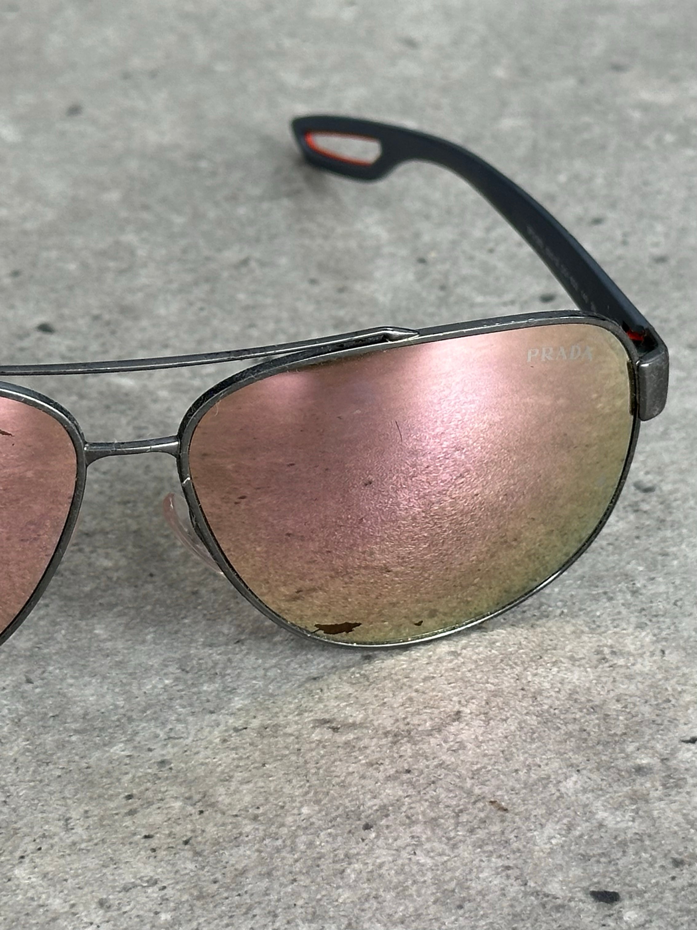 Prada Sport 2000s Aviator Logo Sunglasses