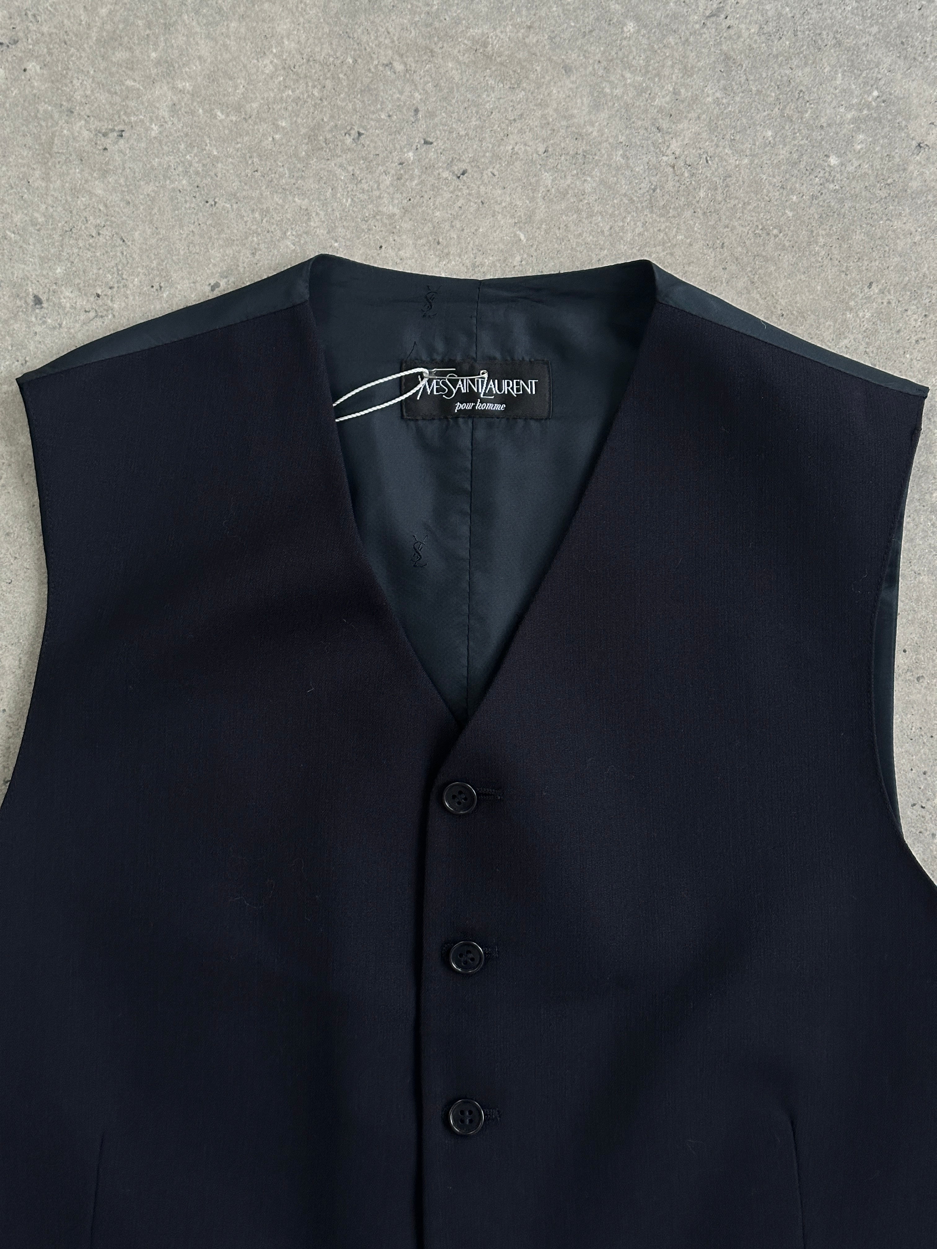 Yves Saint Laurent Pure Wool Tailored Waistcoat - 40R/XL - SYLK