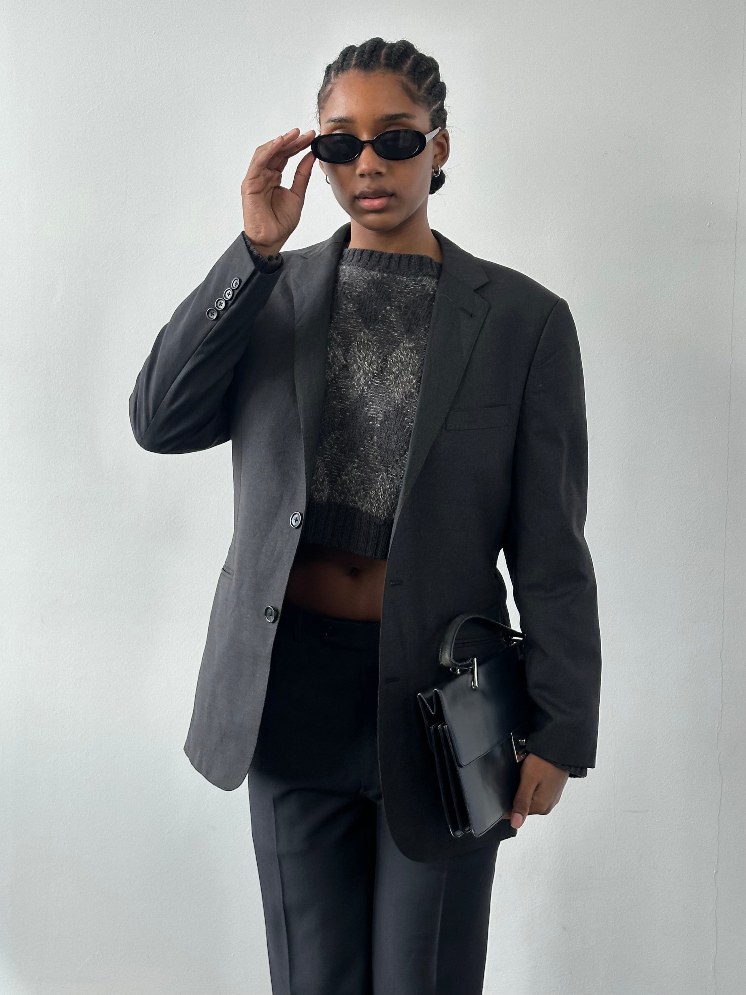 Loro Piana x J.Crew 2000s pure wool single-breasted blazer in size 40R/M, classic tailored design with notch lapels.
