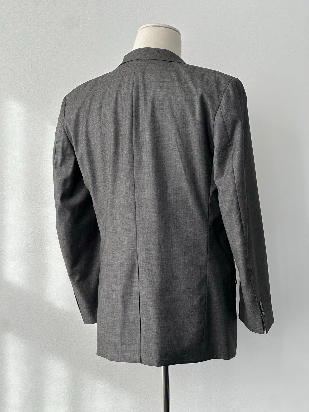 Loro Piana 1990s Pure Wool High Neck Contrast Collar Blazer - 40R