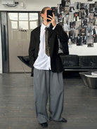 Loro Piana 2000s 1990s Wool Cashmere Herringbone Blazer - 42R/XL - SYLK