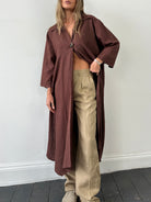 Vintage Pure Linen Kaftan Dress - XL - SYLK