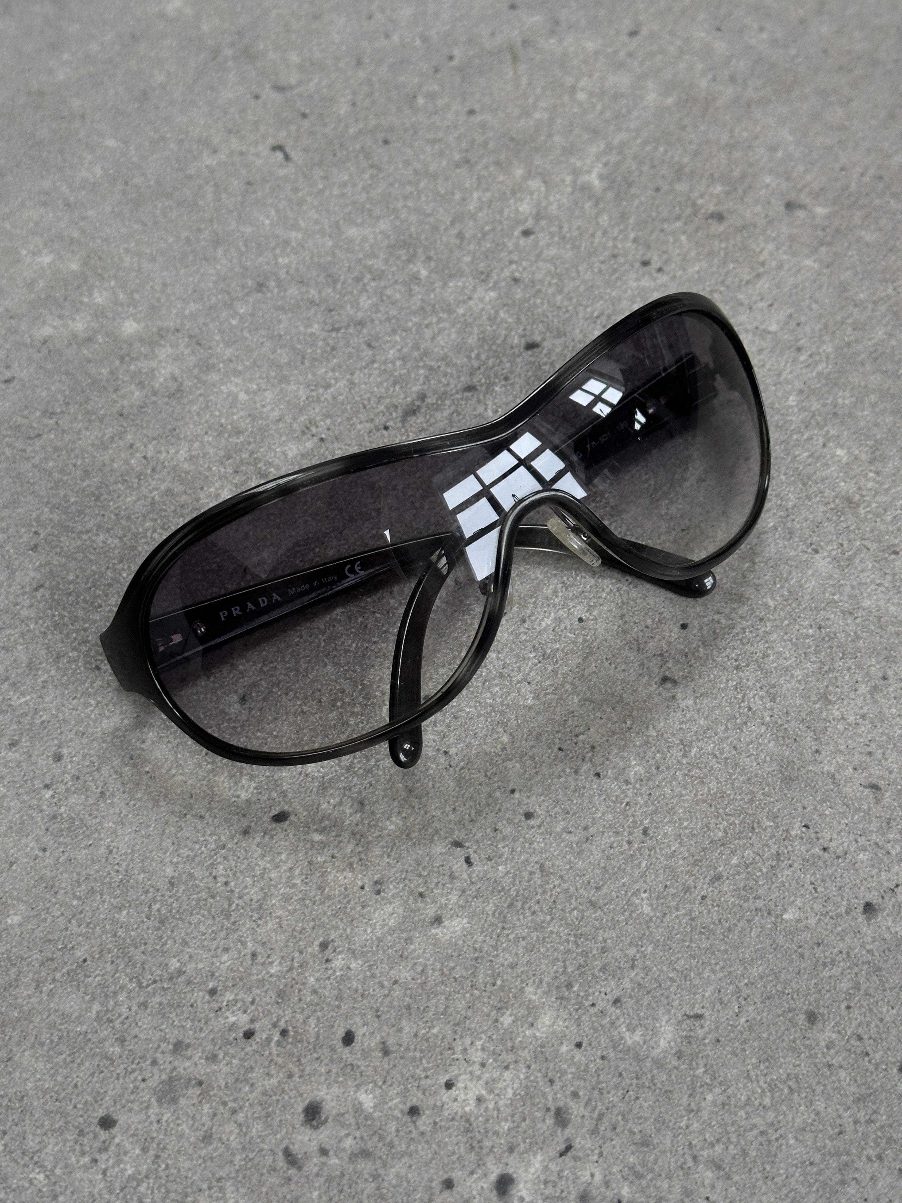 Prada 2000s Wraparound Shield Sunglasses