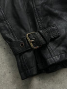 Vintage Zip Up Leather Jacket - M - SYLK