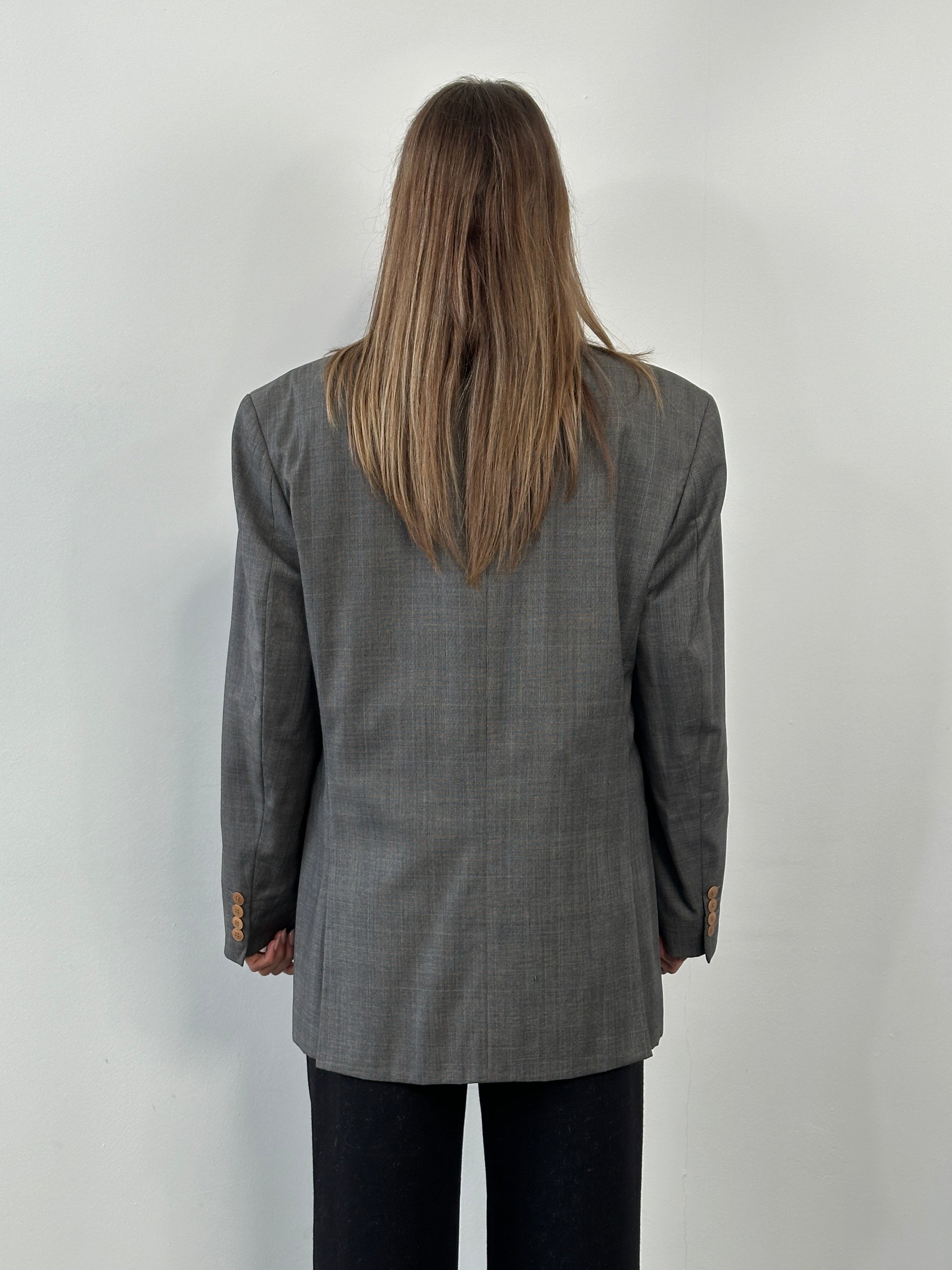 Yves Saint Laurent Pour Homme 1990s pure wool single-breasted blazer in size 40R/L, classic designer men's jacket with notch lapels.
